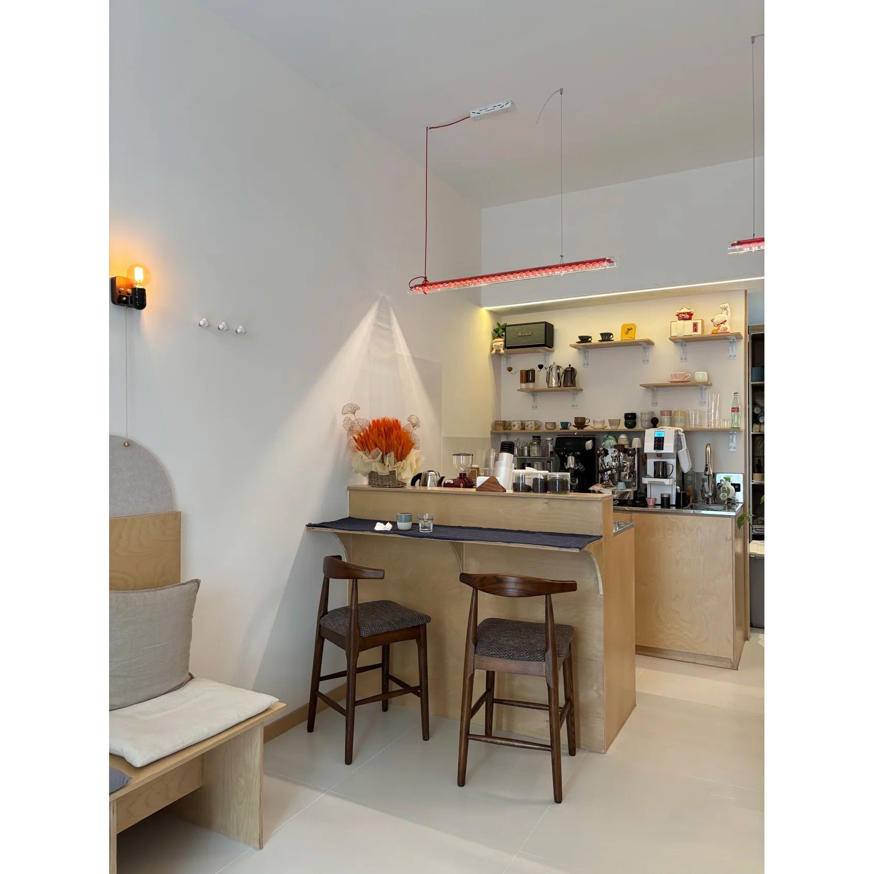 Cata Moderne Minimalisme Linéaire LED  Verre Lumière Suspension