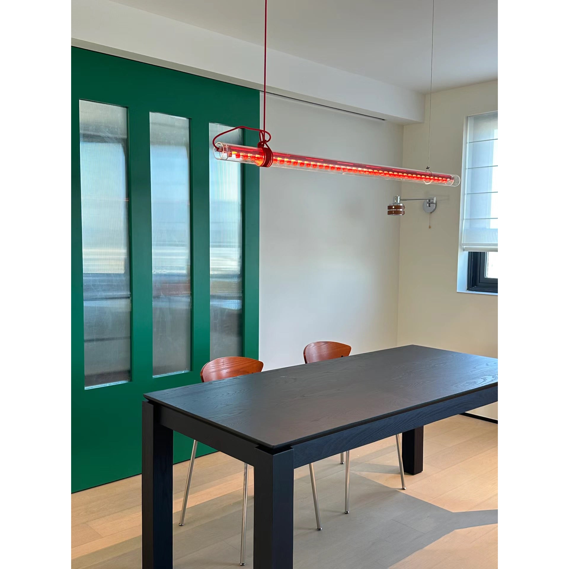 Cata Moderne Minimalisme Linéaire LED  Verre Lumière Suspension