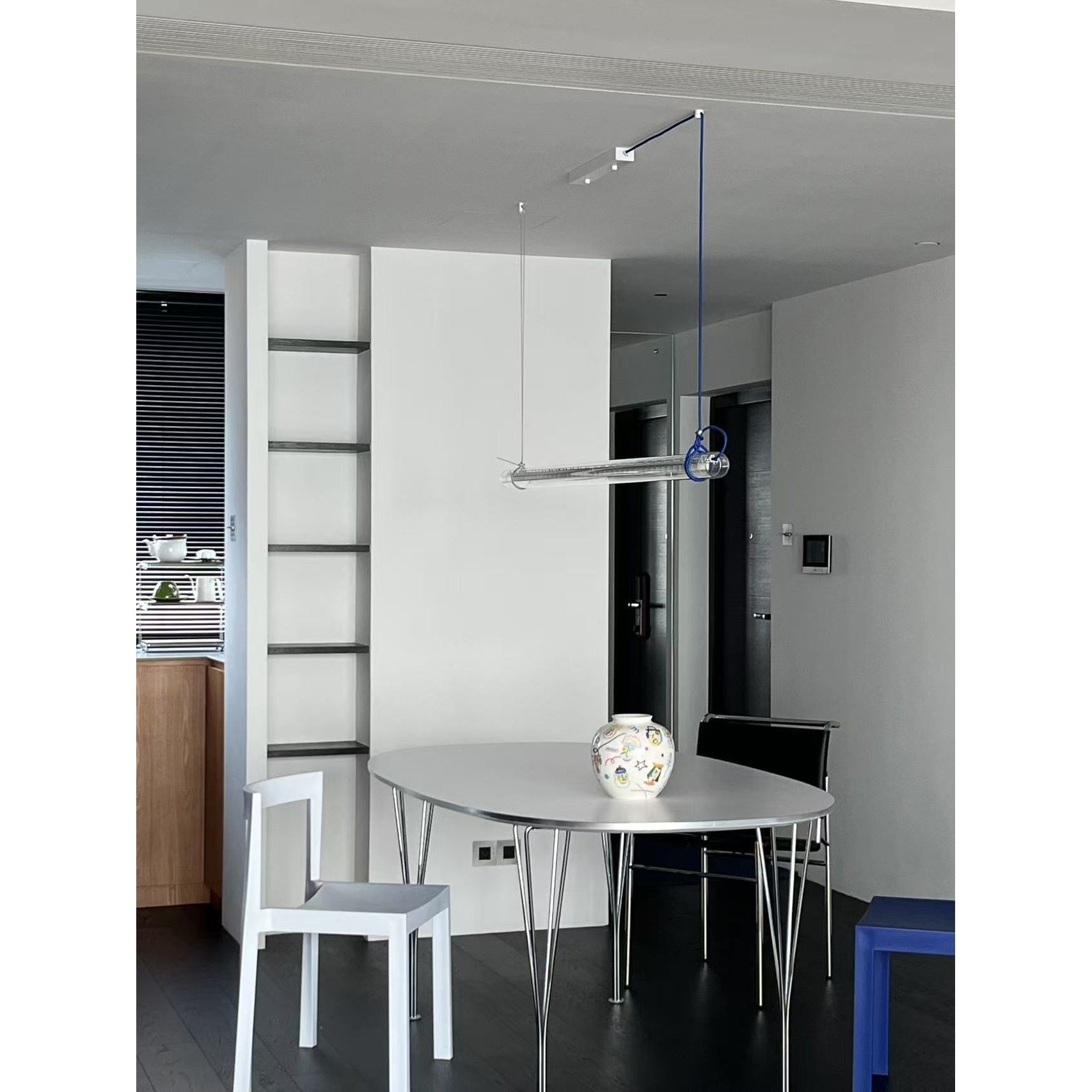 Cata Moderne Minimalisme Linéaire LED  Verre Lumière Suspension