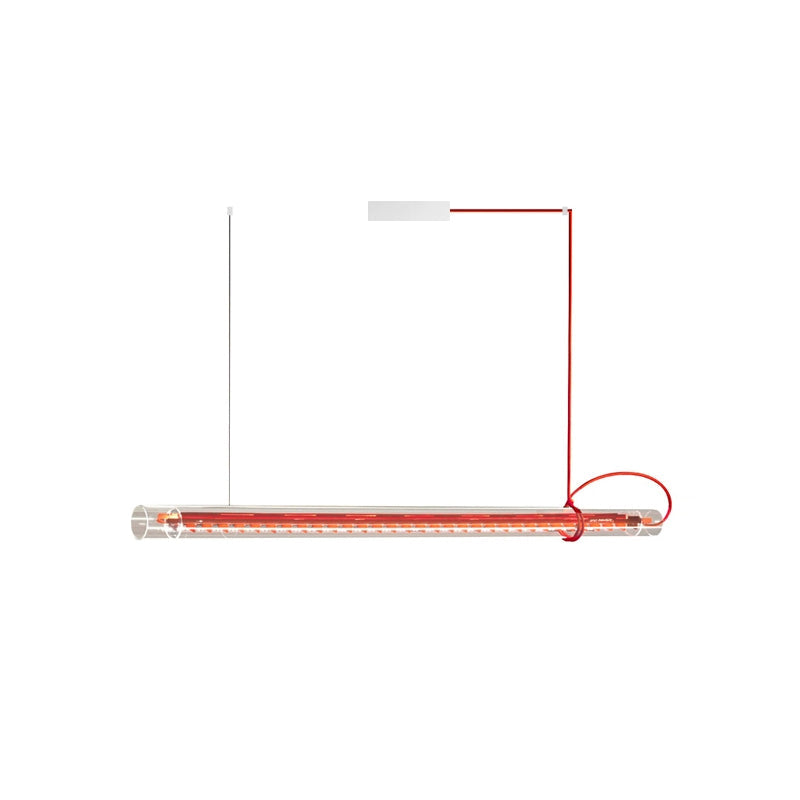 Cata Moderne Minimalisme Linéaire LED  Verre Lumière Suspension