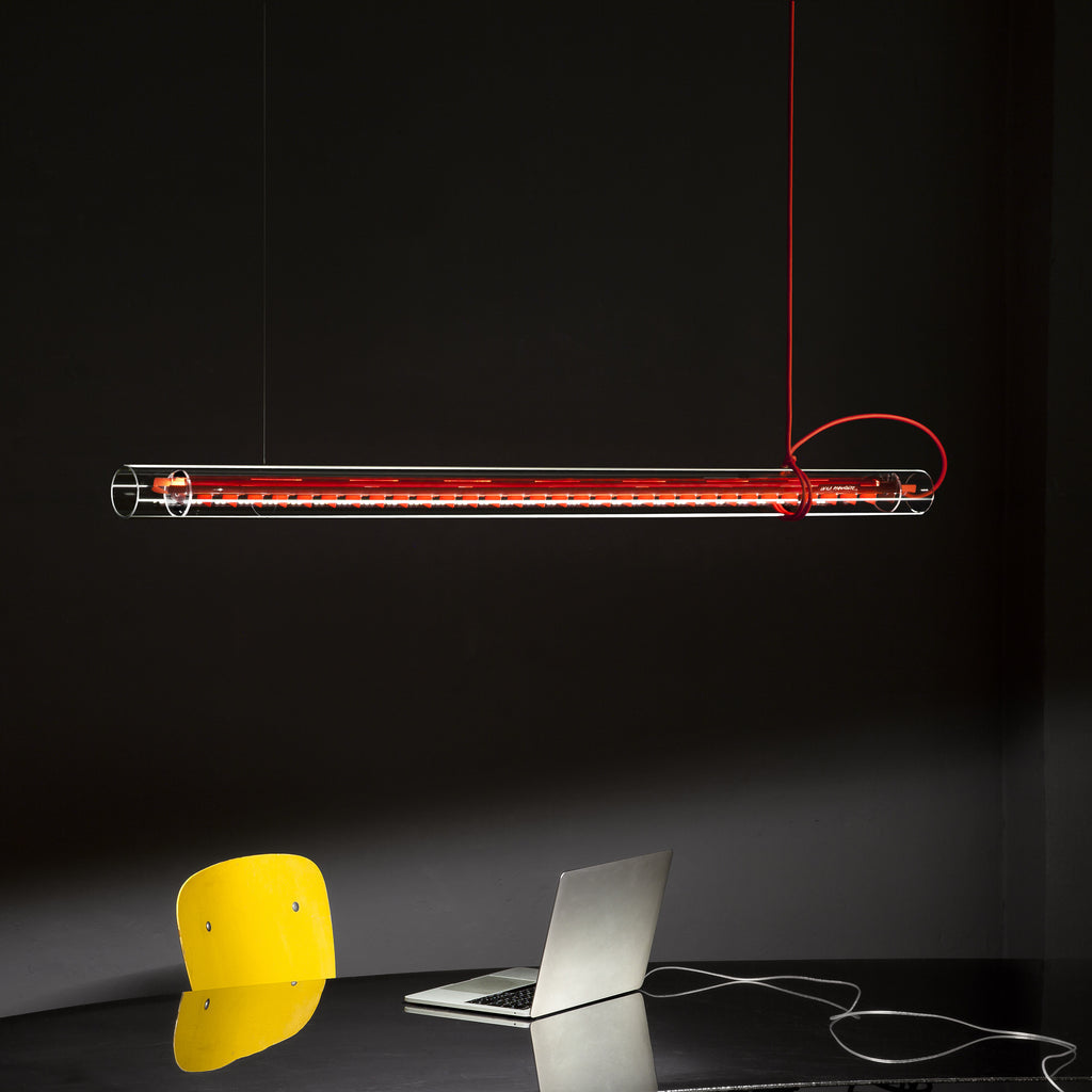 Cata Moderne Minimalisme Linéaire LED  Verre Lumière Suspension
