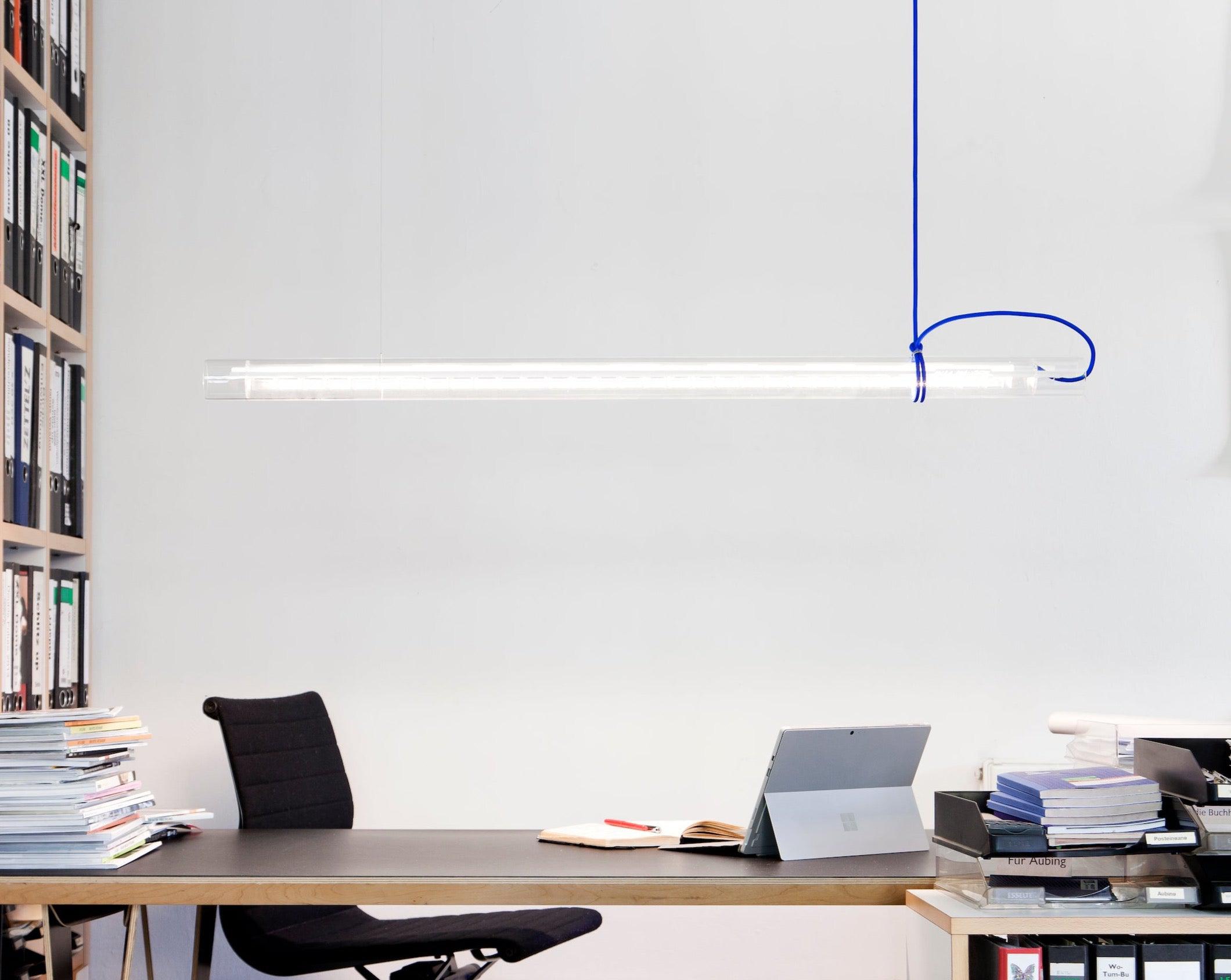 Cata Moderne Minimalisme Linéaire LED  Verre Lumière Suspension