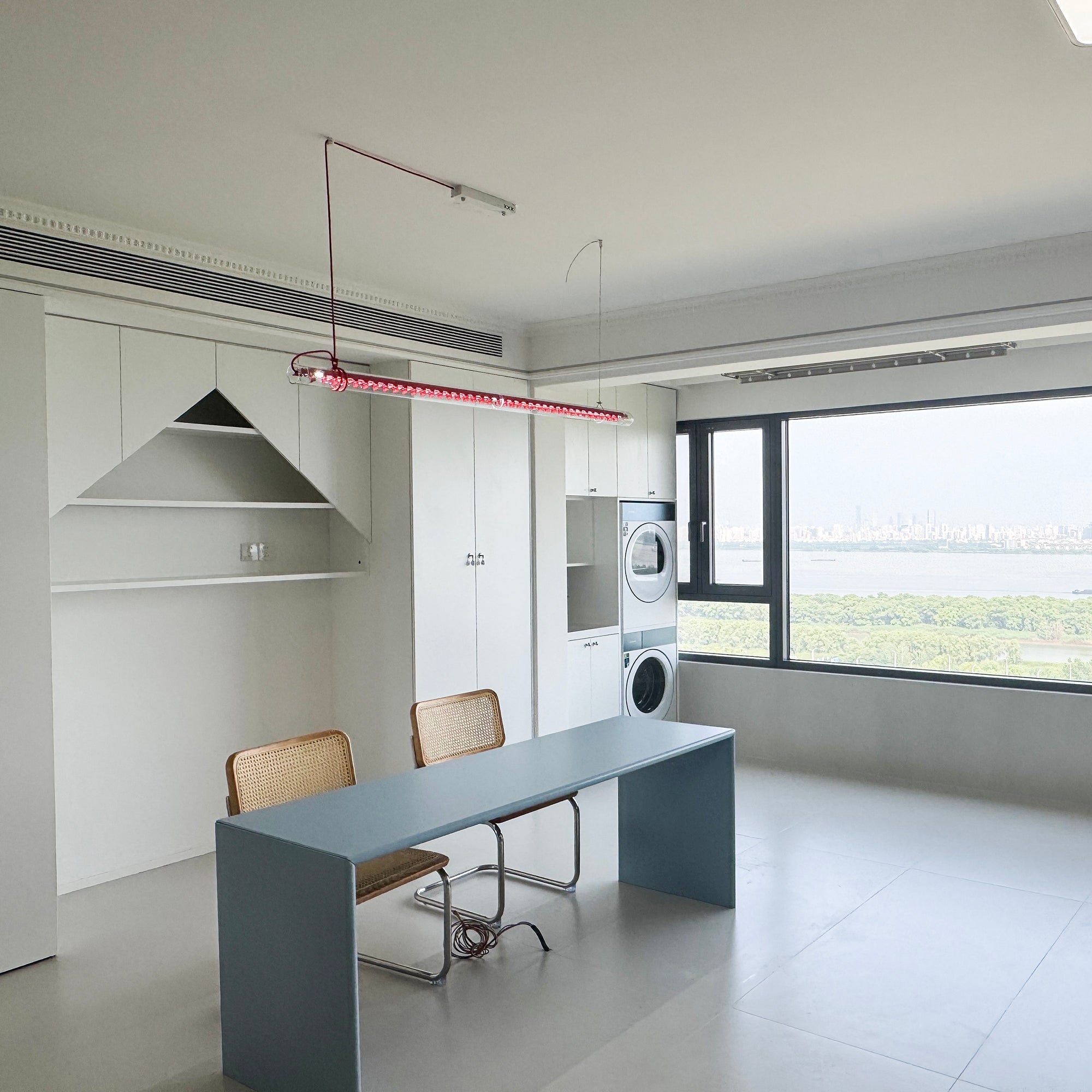 Cata Moderne Minimalisme Linéaire LED  Verre Lumière Suspension