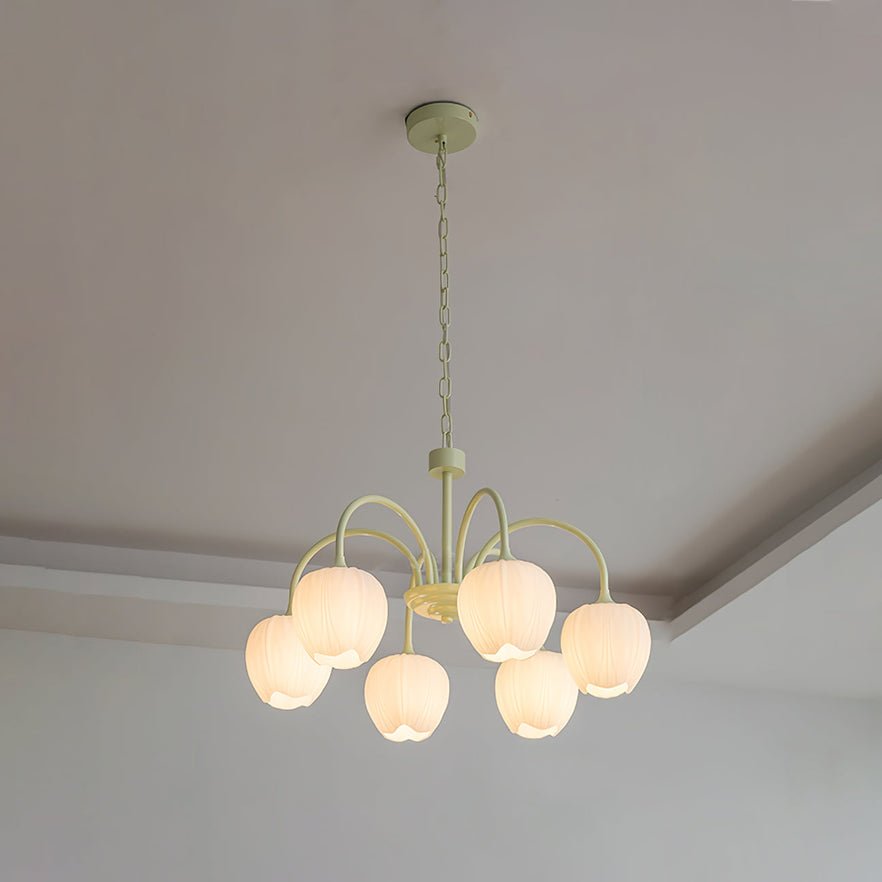 Lustra Lustre Tulipe en Verre Matcha