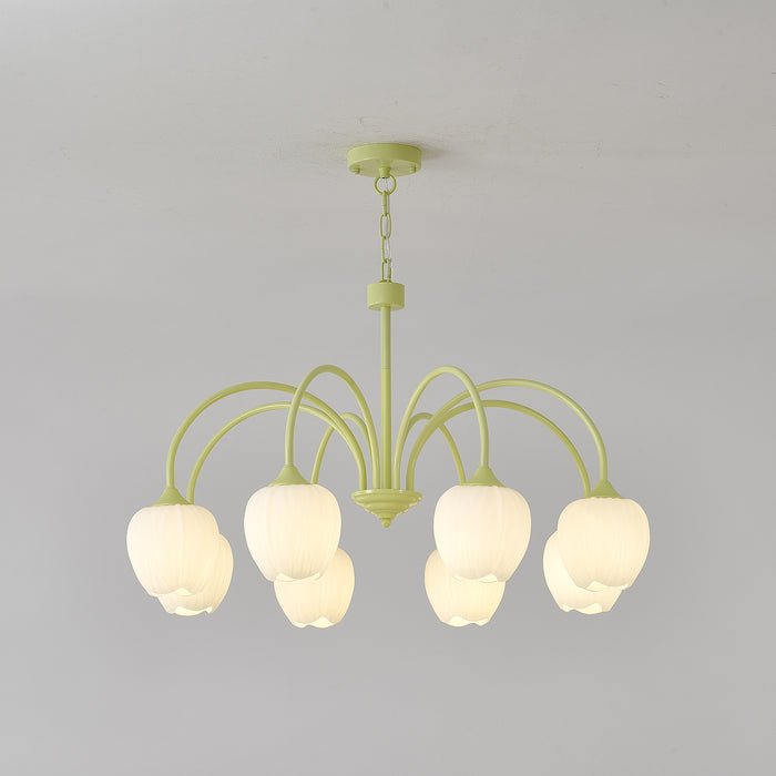 Lustra Lustre Tulipe en Verre Matcha