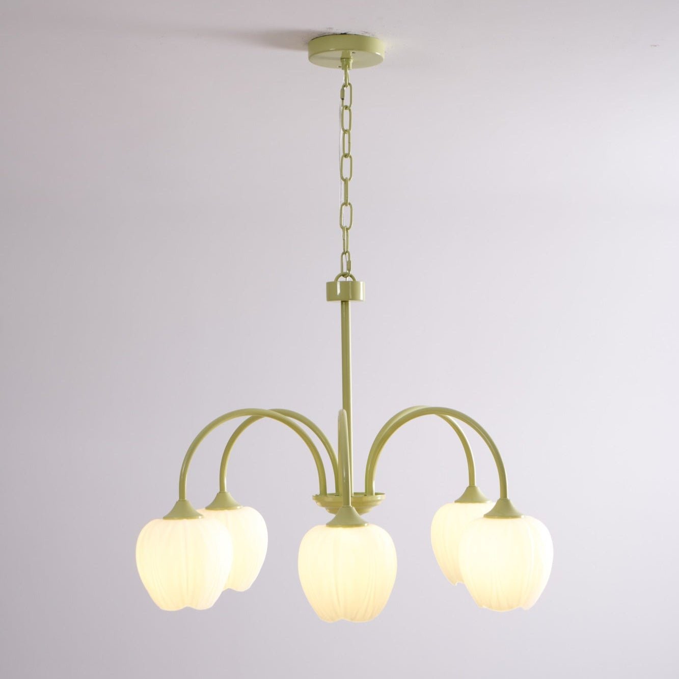 Lustra Lustre Tulipe en Verre Matcha