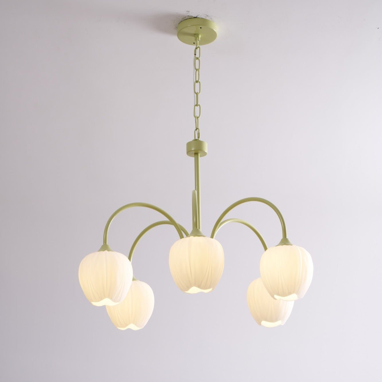 Lustra Lustre Tulipe en Verre Matcha