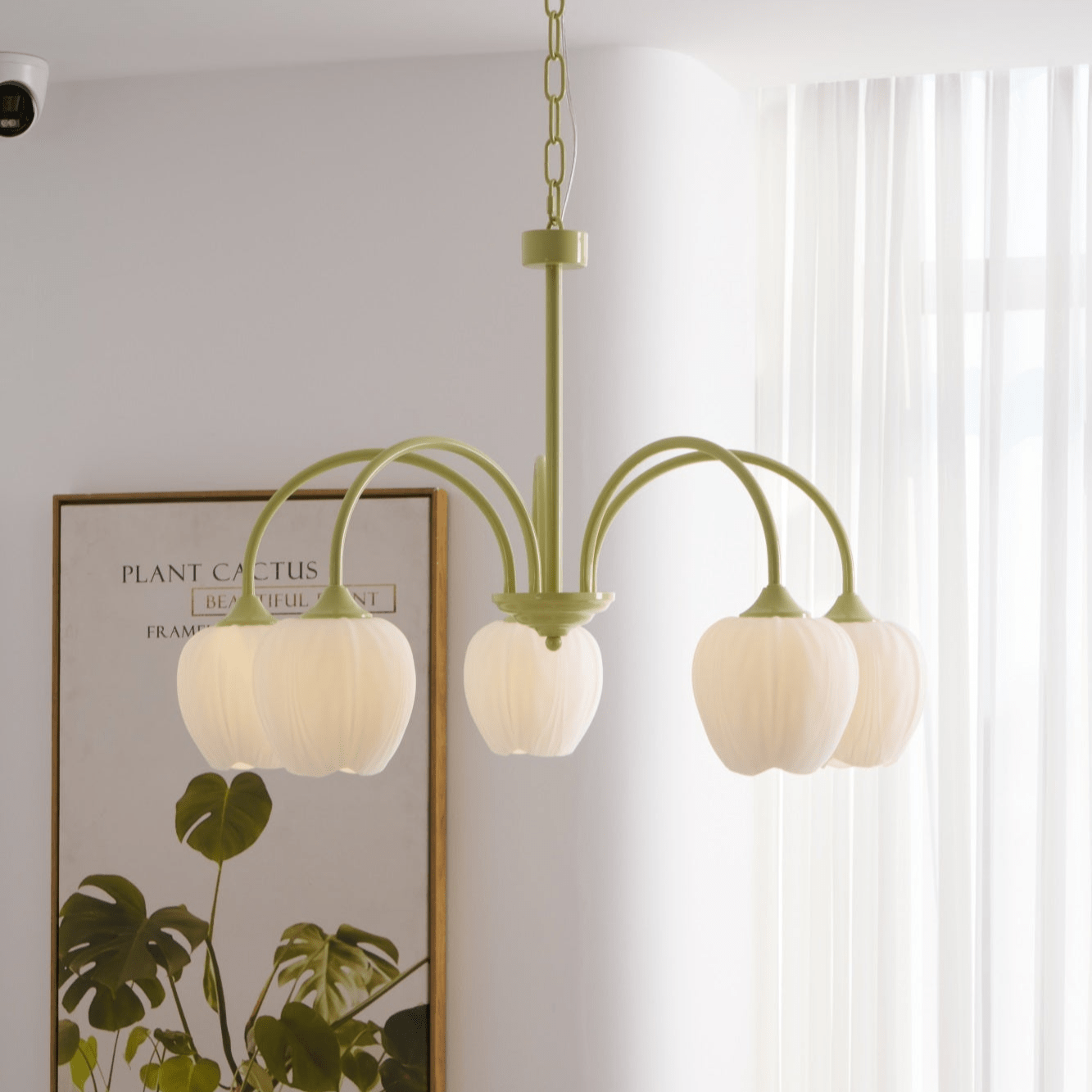Lustra Lustre Tulipe en Verre Matcha