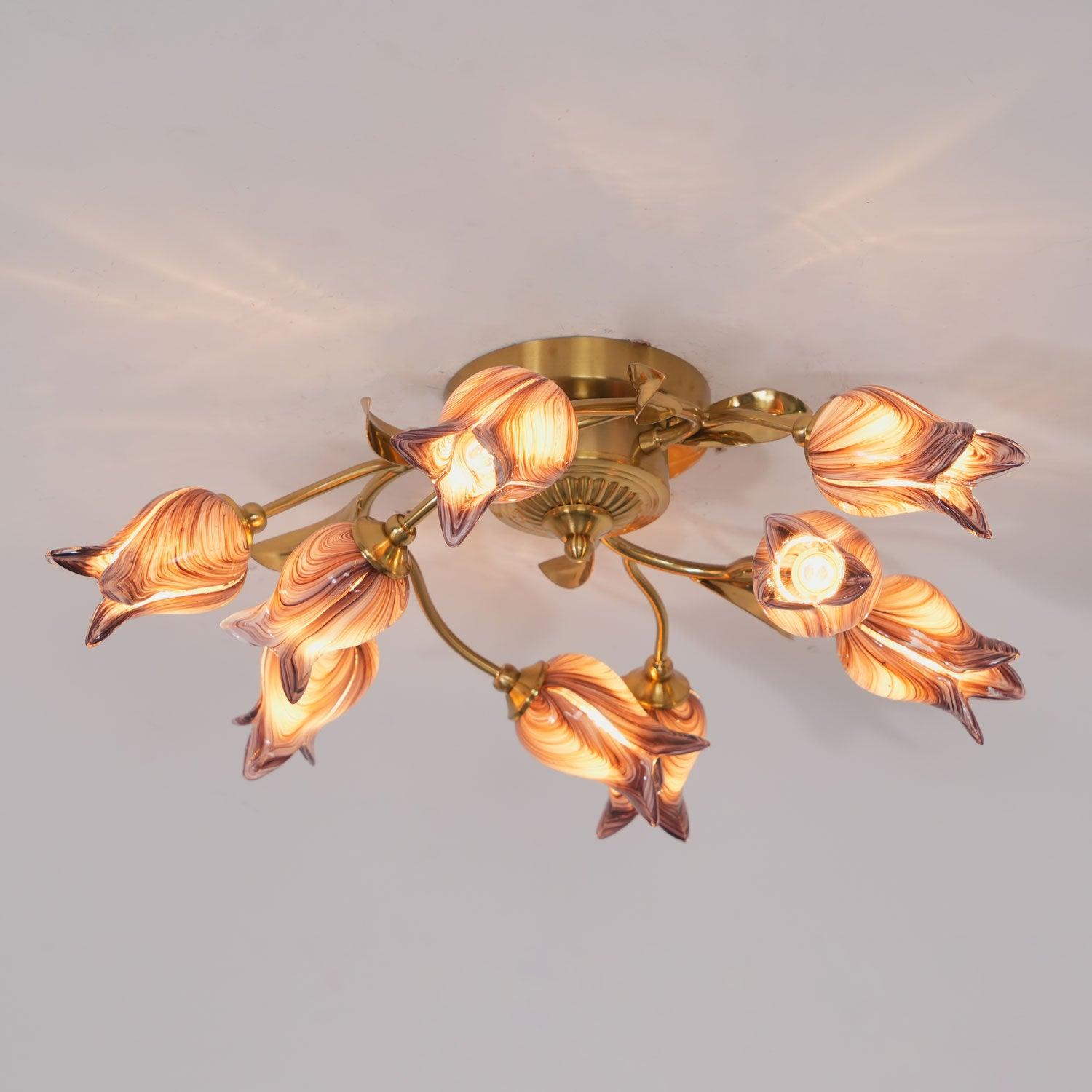 Vathaos Plafonnier en Verre Naturel