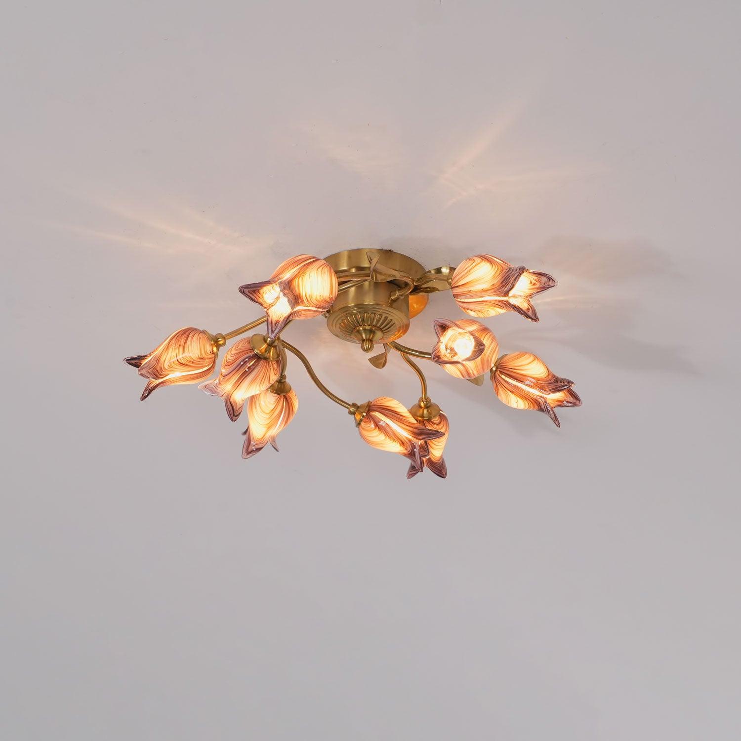 Vathaos Plafonnier en Verre Naturel