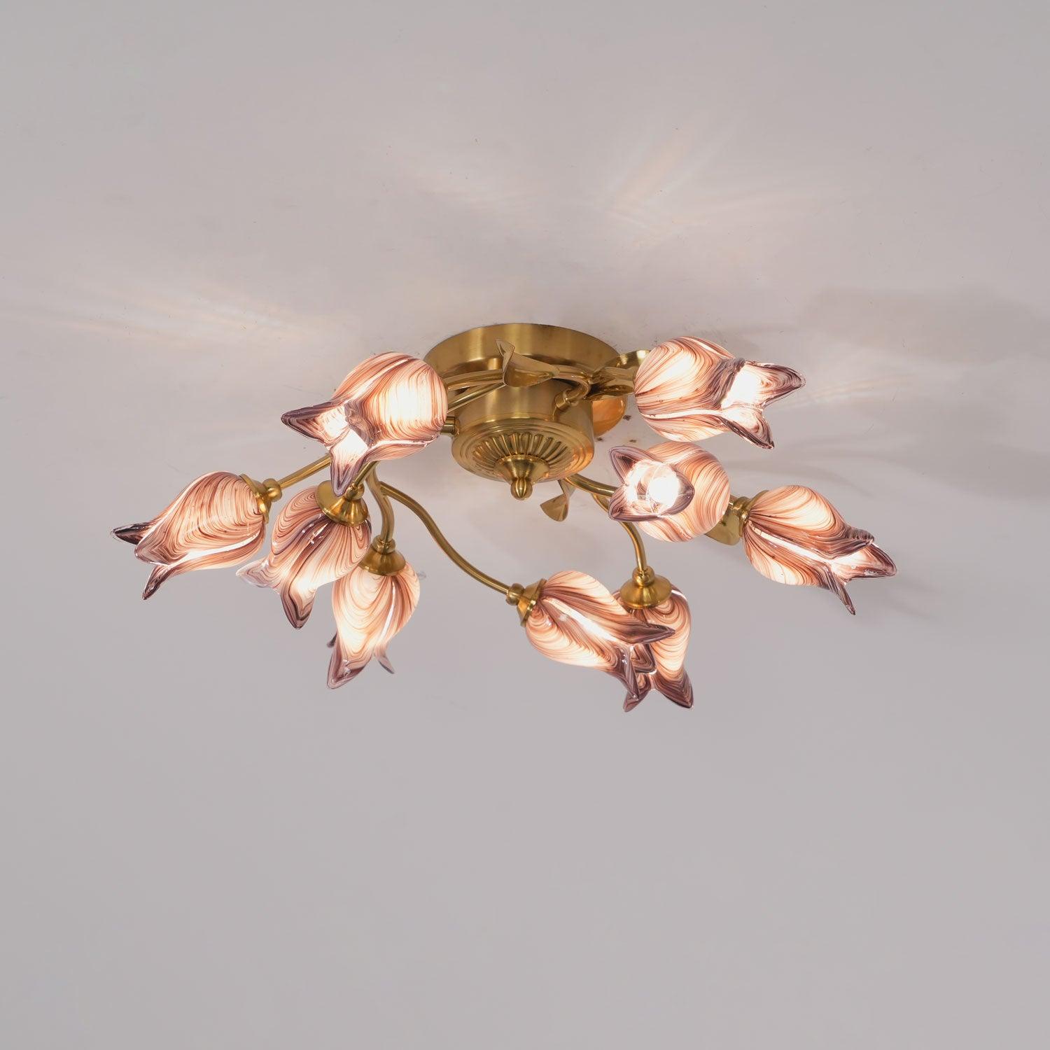 Vathaos Plafonnier en Verre Naturel