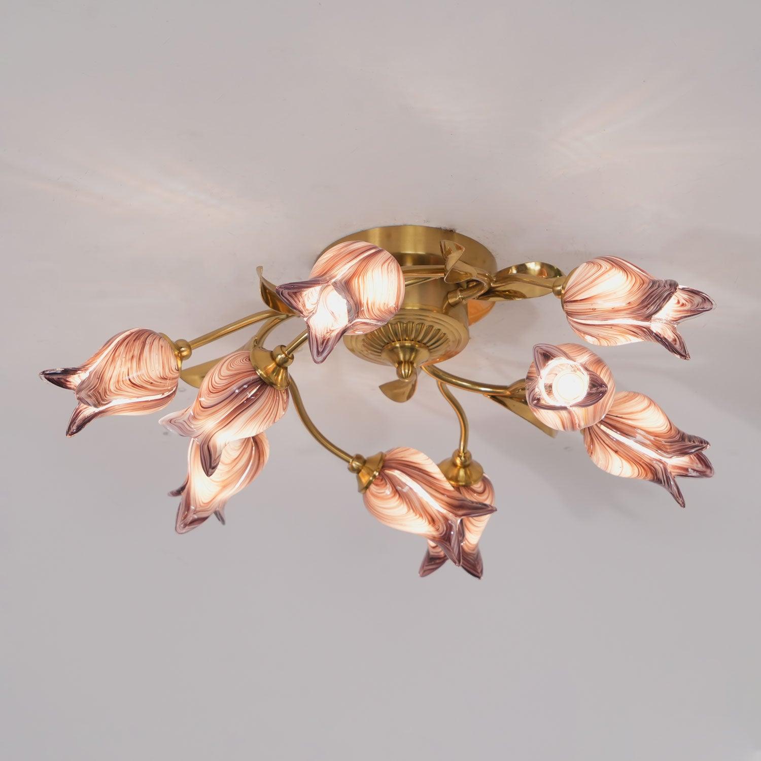 Vathaos Plafonnier en Verre Naturel