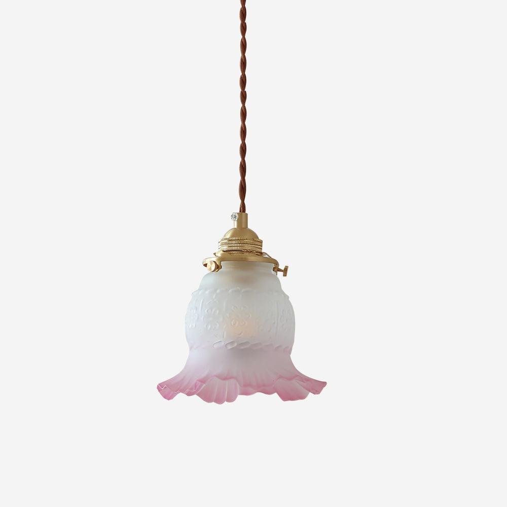 Tulips Lampe à Suspension en Verre Ambré Organique