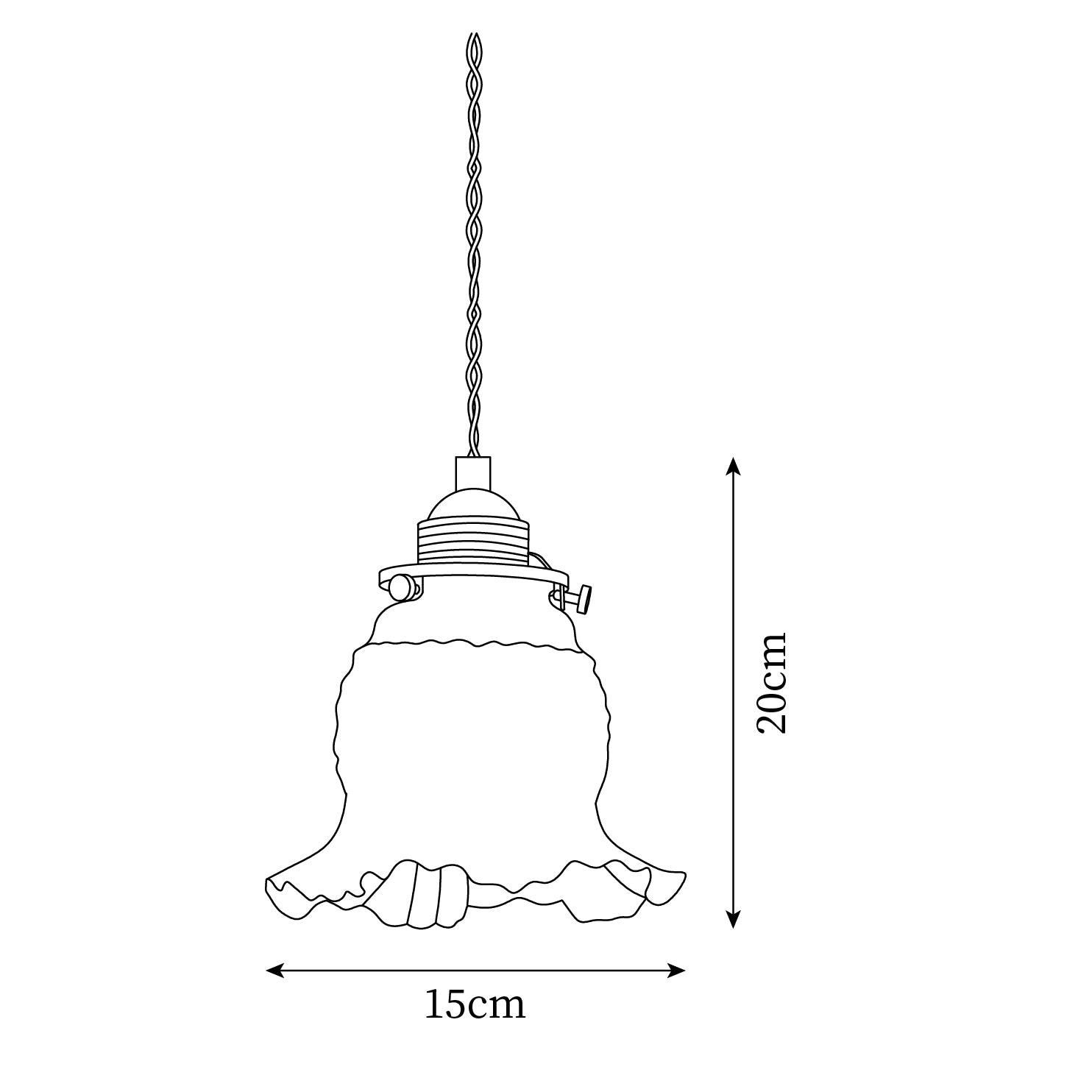 Tulips Lampe à Suspension en Verre Ambré Organique