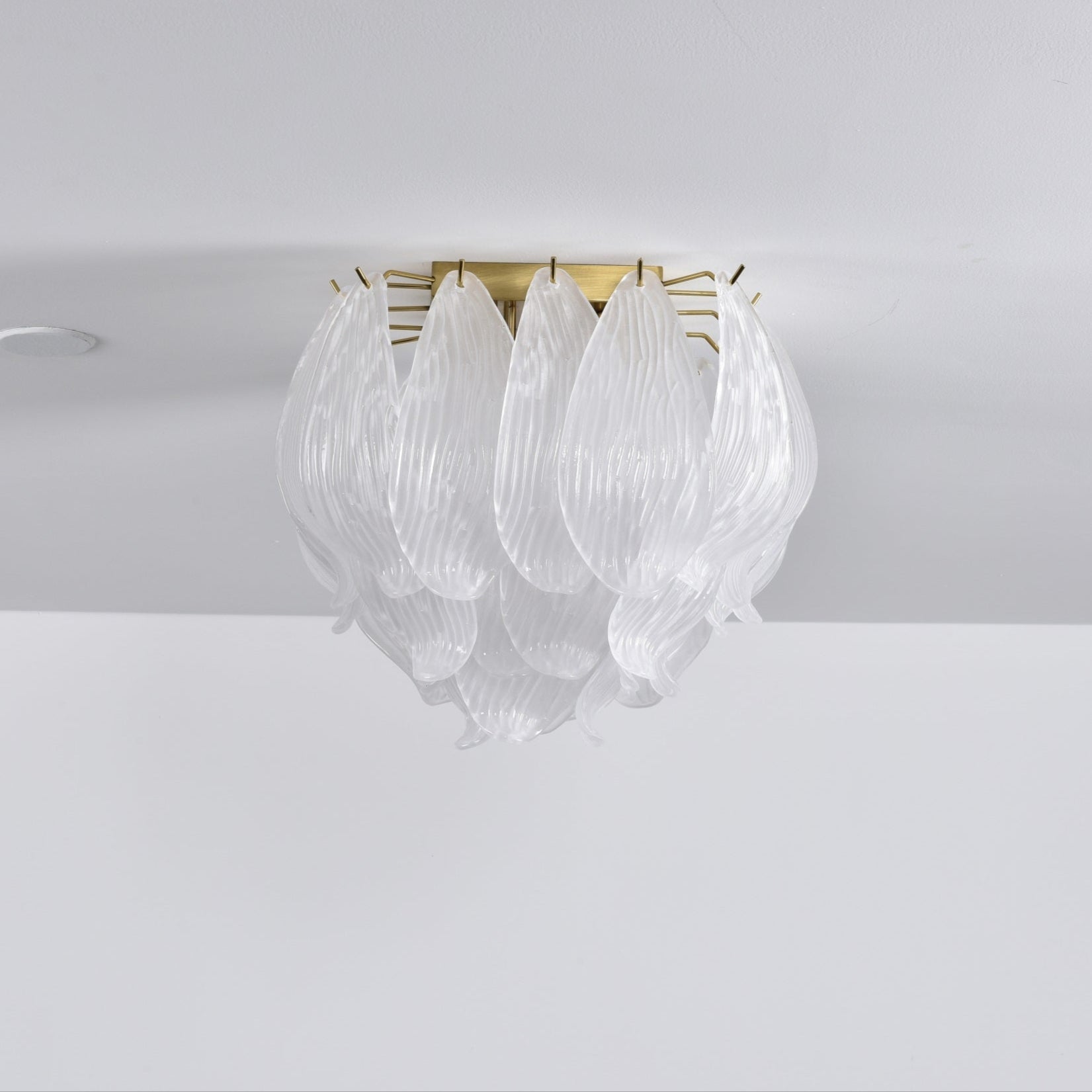 Aurora Plafonnier Murano Pétale Soufflé-Main Verre Applique Plafond