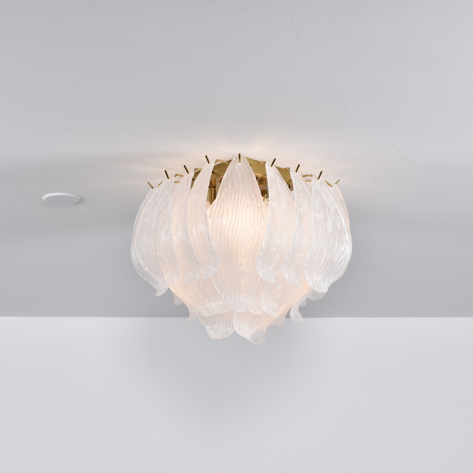 Aurora Plafonnier Murano Pétale Soufflé-Main Verre Applique Plafond