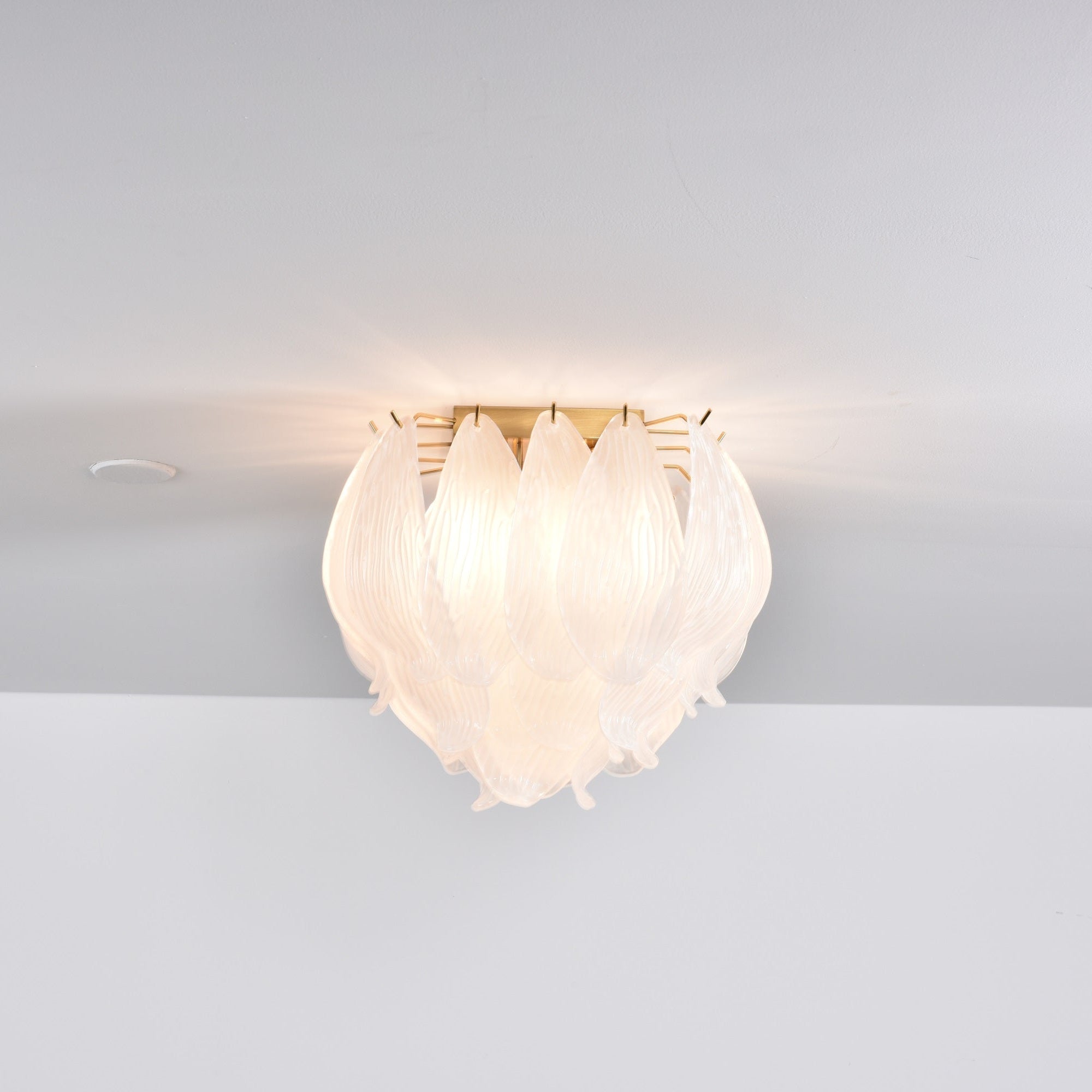 Aurora Plafonnier Murano Pétale Soufflé-Main Verre Applique Plafond