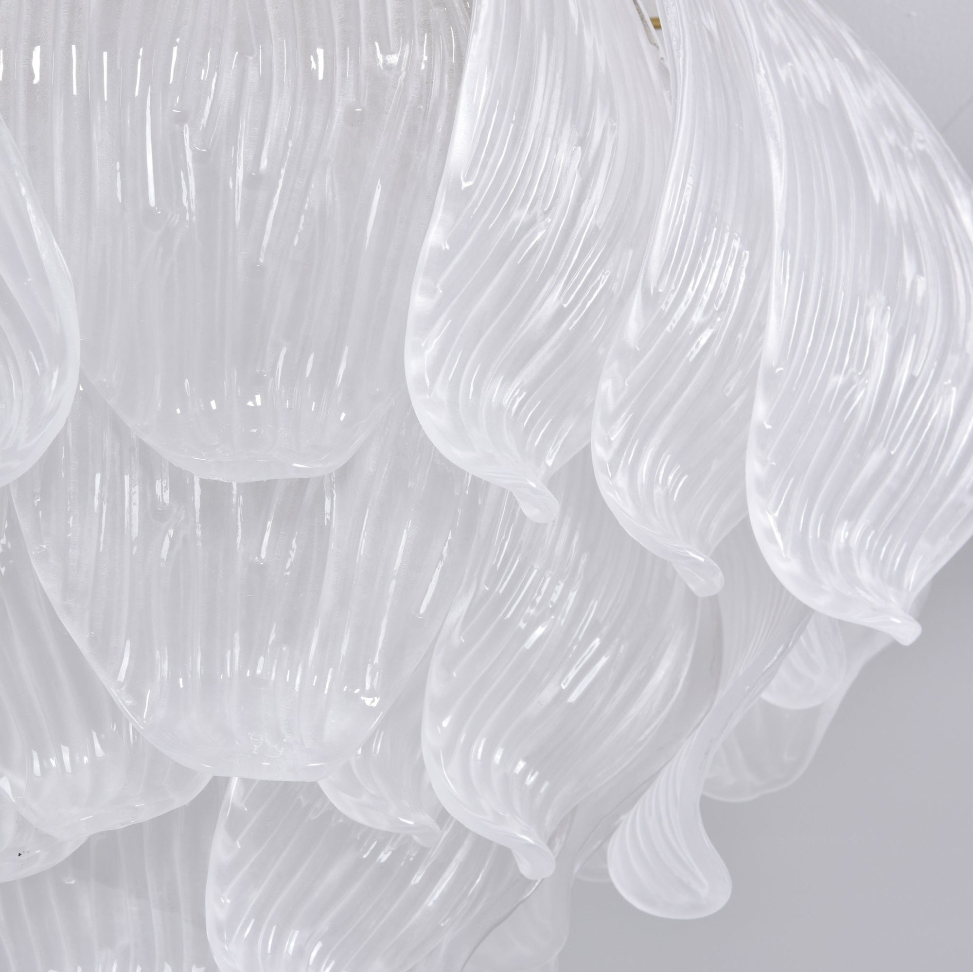 Aurora Plafonnier Murano Pétale Soufflé-Main Verre Applique Plafond