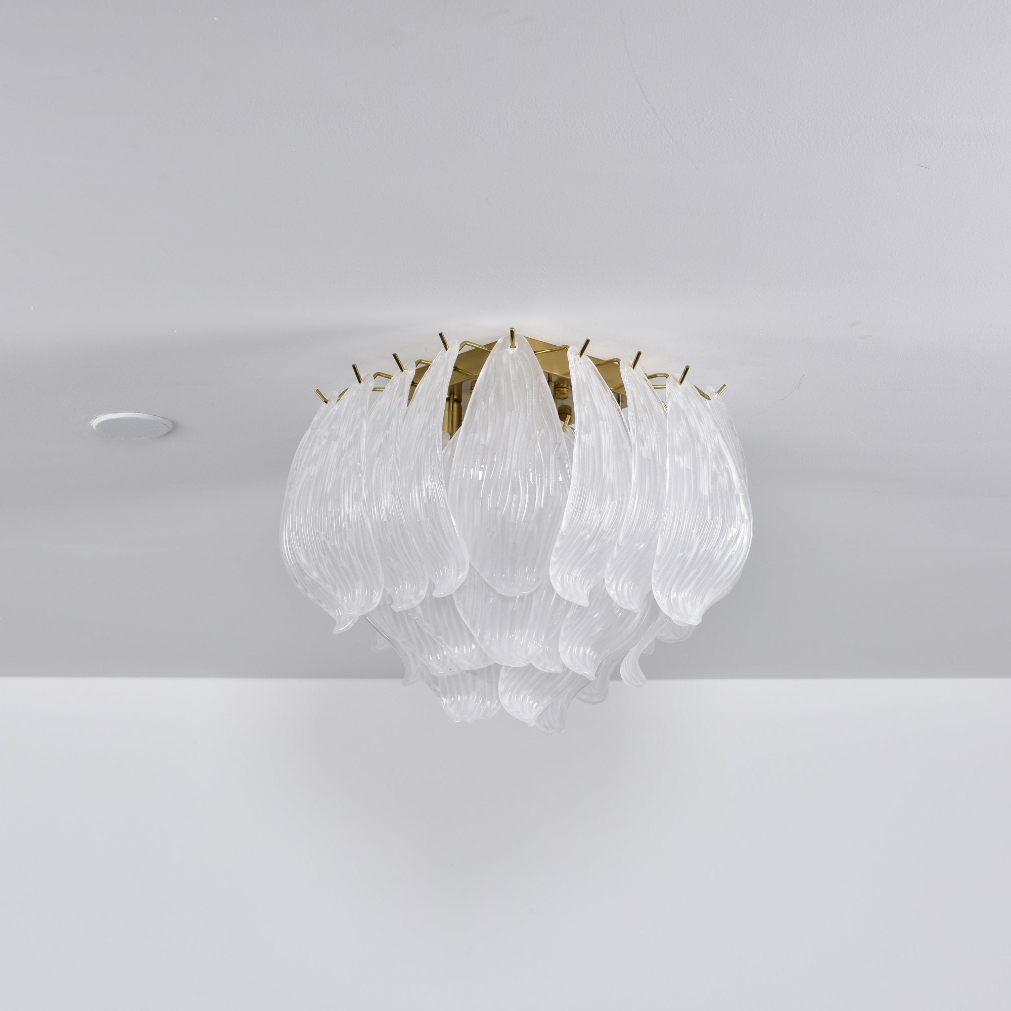 Aurora Plafonnier Murano Pétale Soufflé-Main Verre Applique Plafond