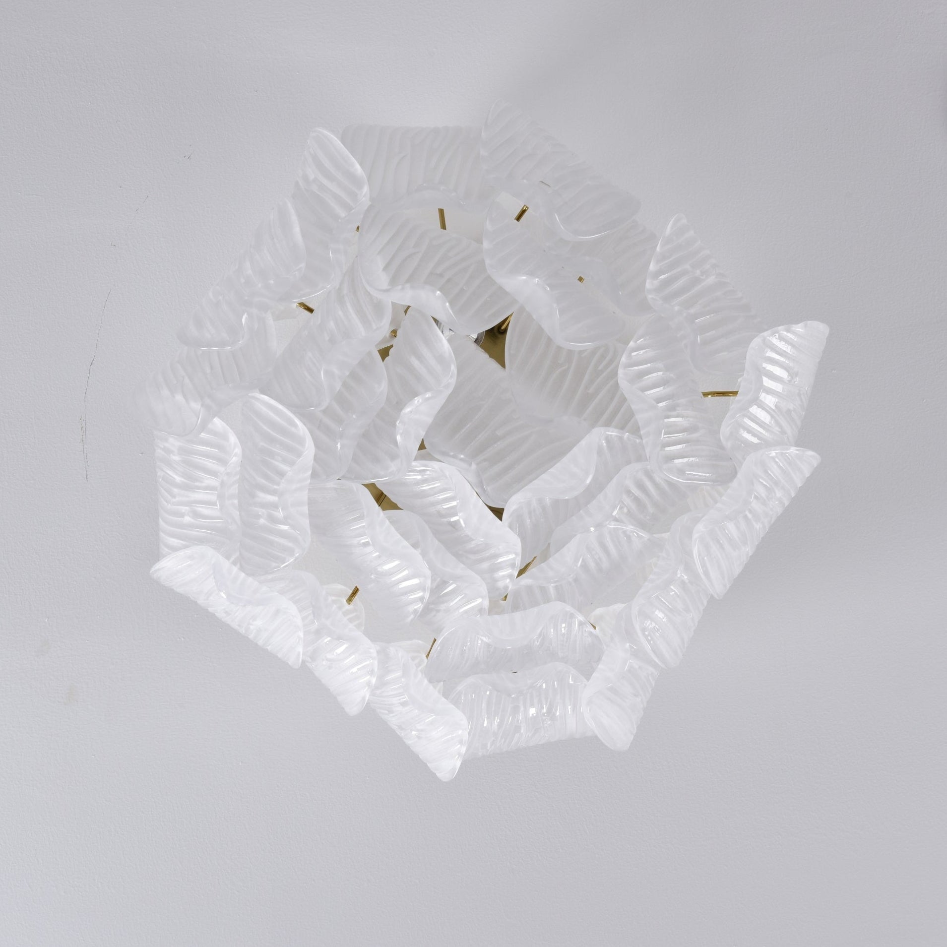 Aurora Plafonnier Murano Pétale Soufflé-Main Verre Applique Plafond