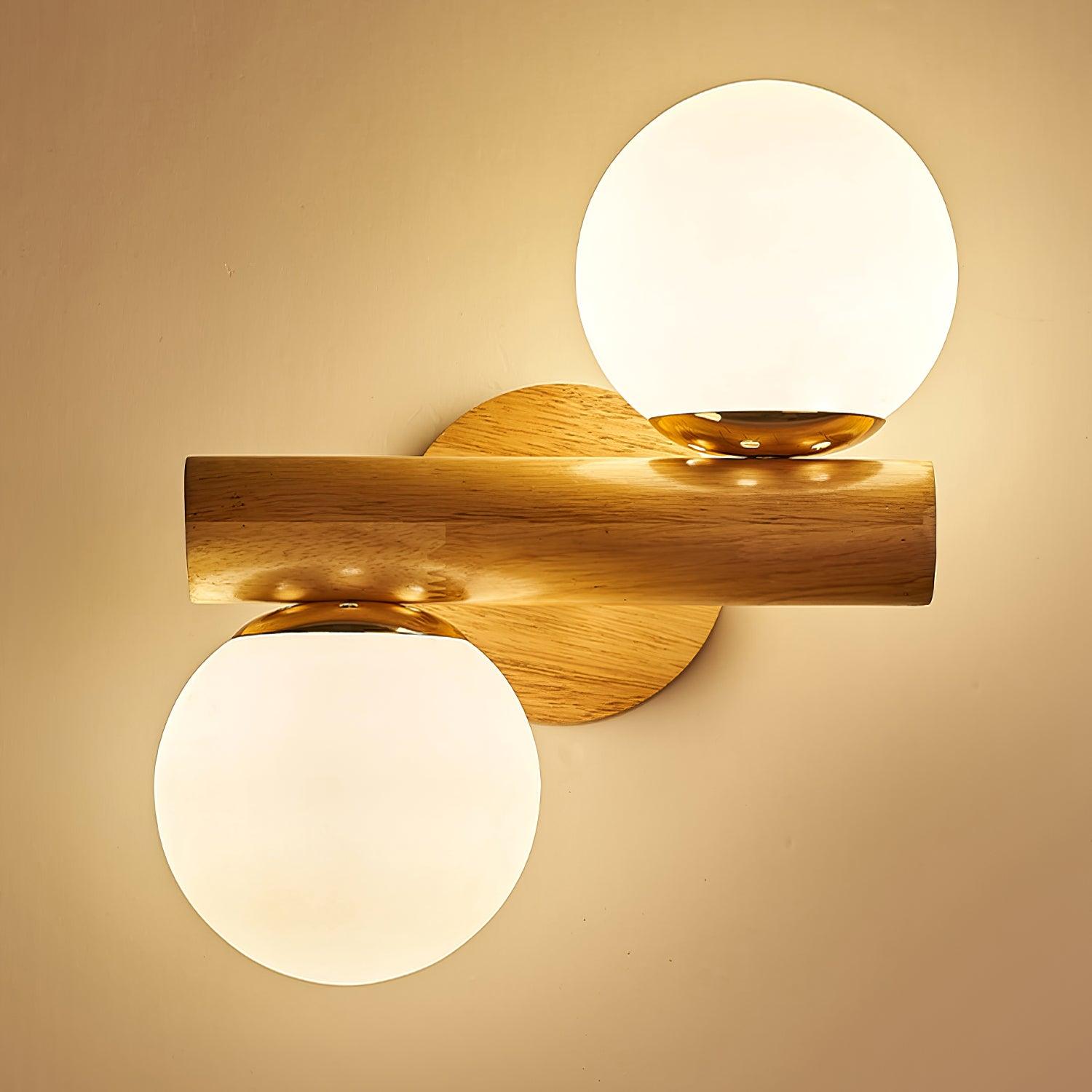 Vexorise Lampe Murale en Bois Scandinave