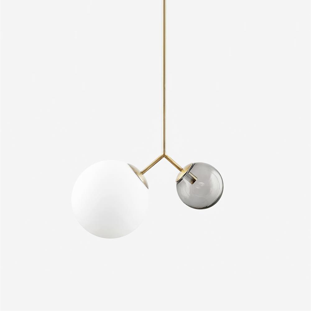 Twis Suspension Verre Dépoli Fumé Minimaliste