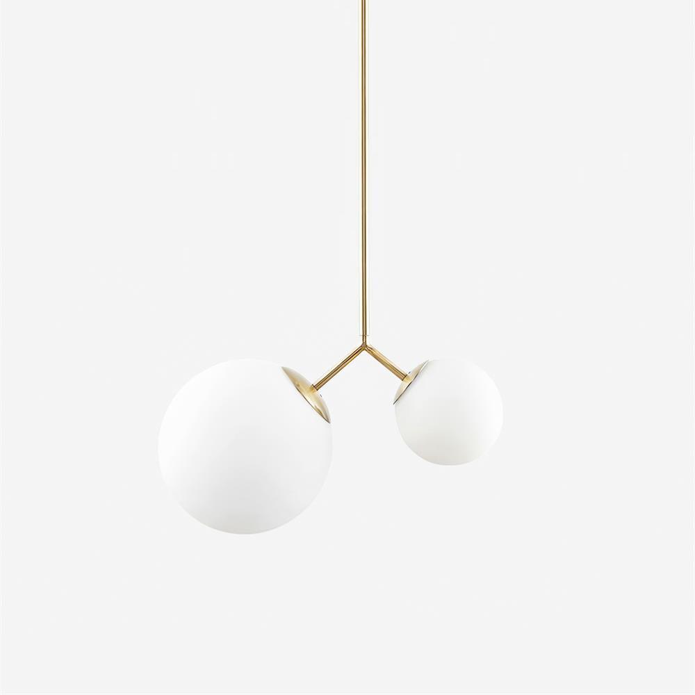 Twis Suspension Verre Dépoli Fumé Minimaliste