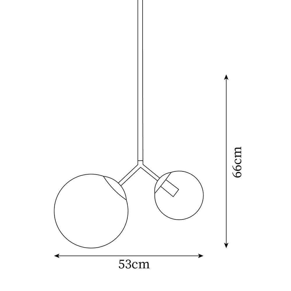 Twis Suspension Verre Dépoli Fumé Minimaliste