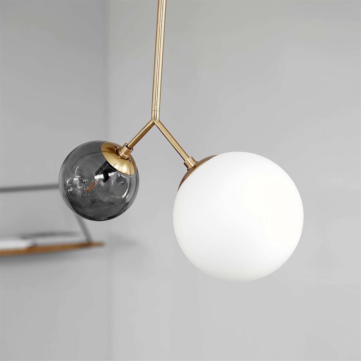 Twis Suspension Verre Dépoli Fumé Minimaliste
