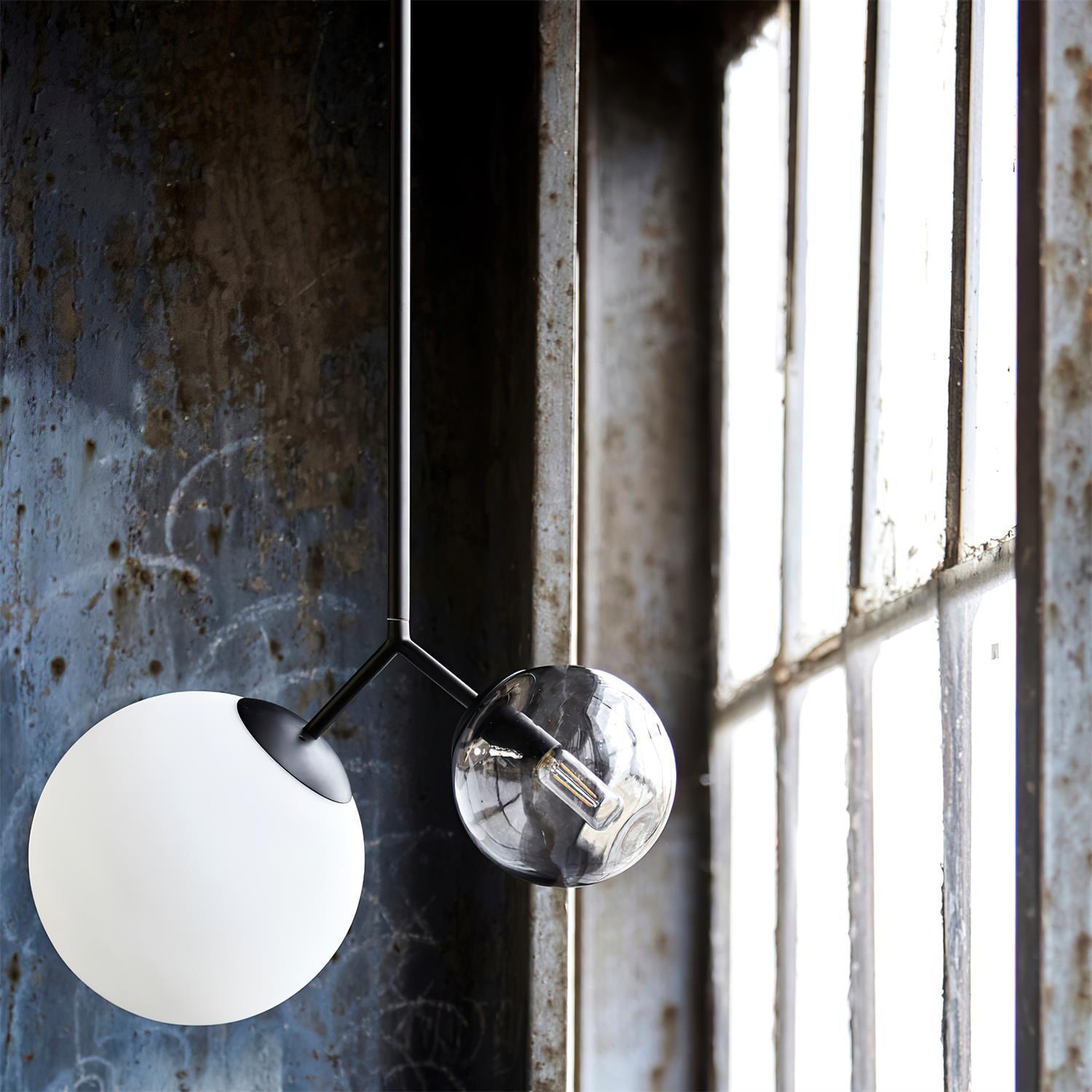Twis Suspension Verre Dépoli Fumé Minimaliste