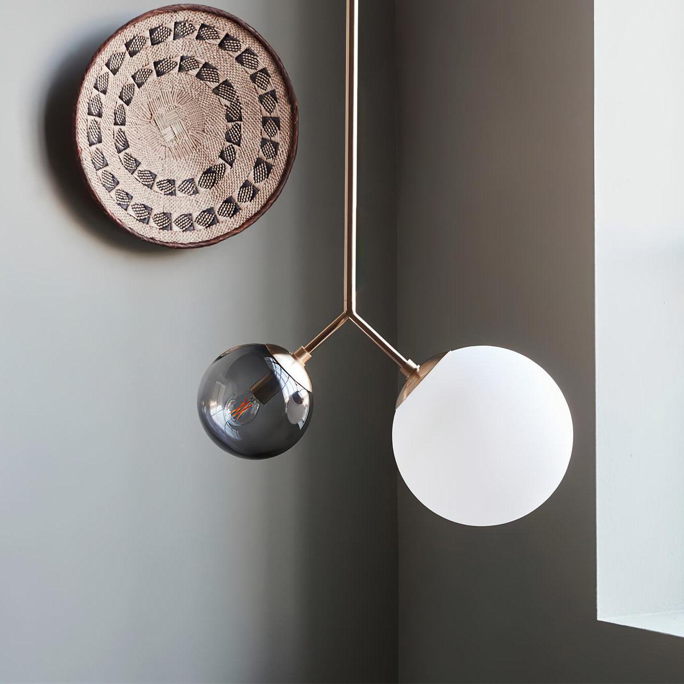 Twis Suspension Verre Dépoli Fumé Minimaliste