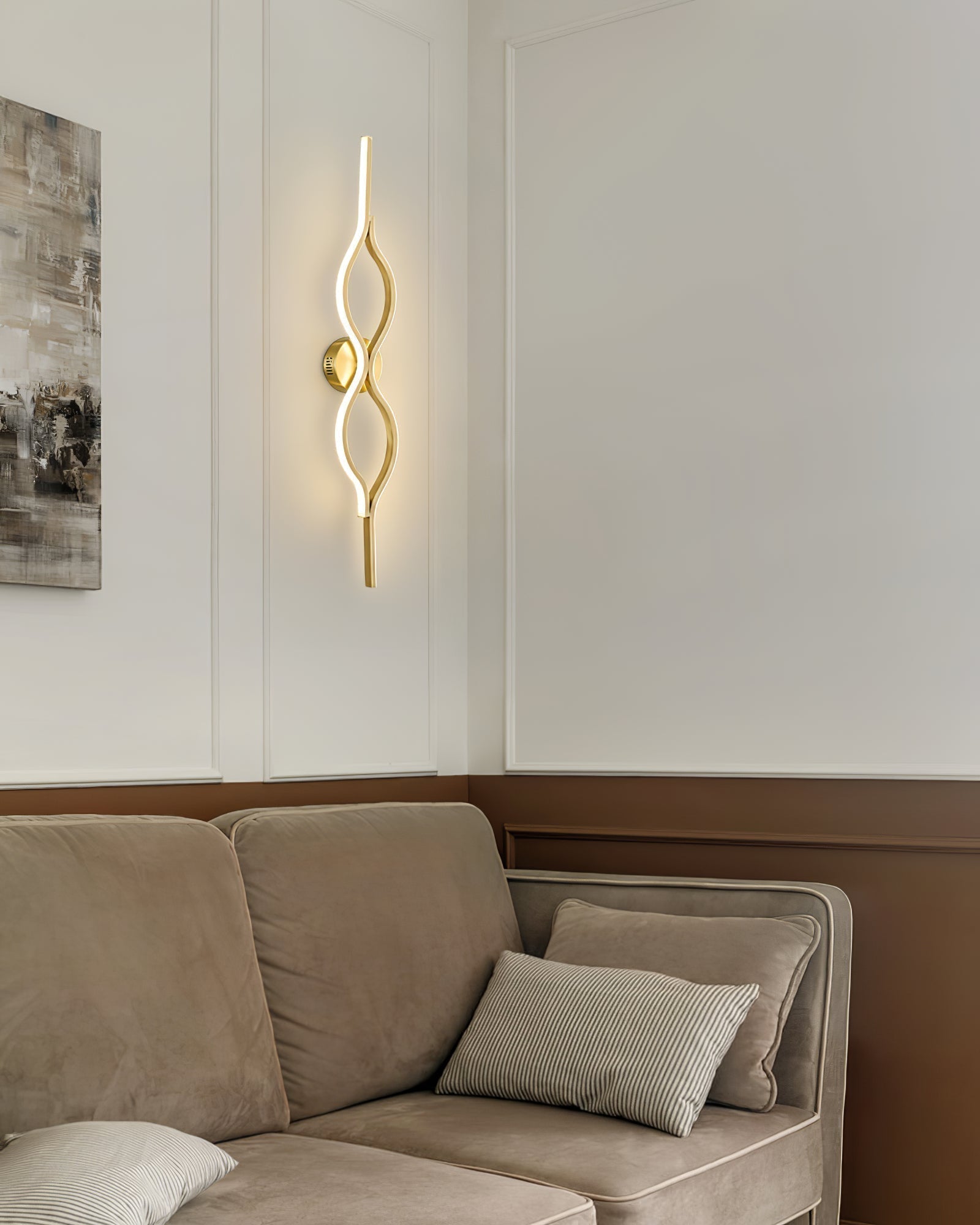 Myvenen Classique Torsade Laiton Applique Lumière