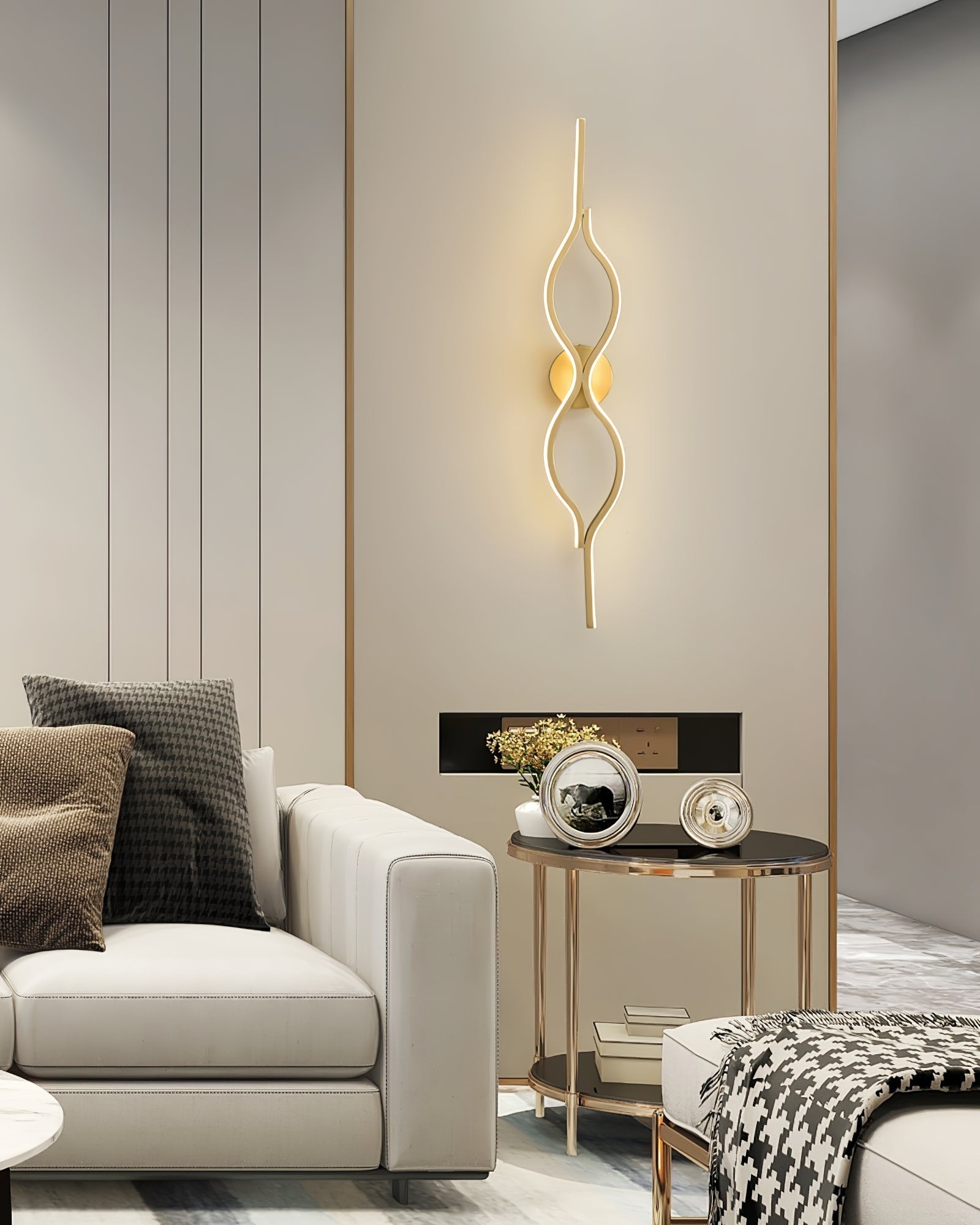 Myvenen Classique Torsade Laiton Applique Lumière
