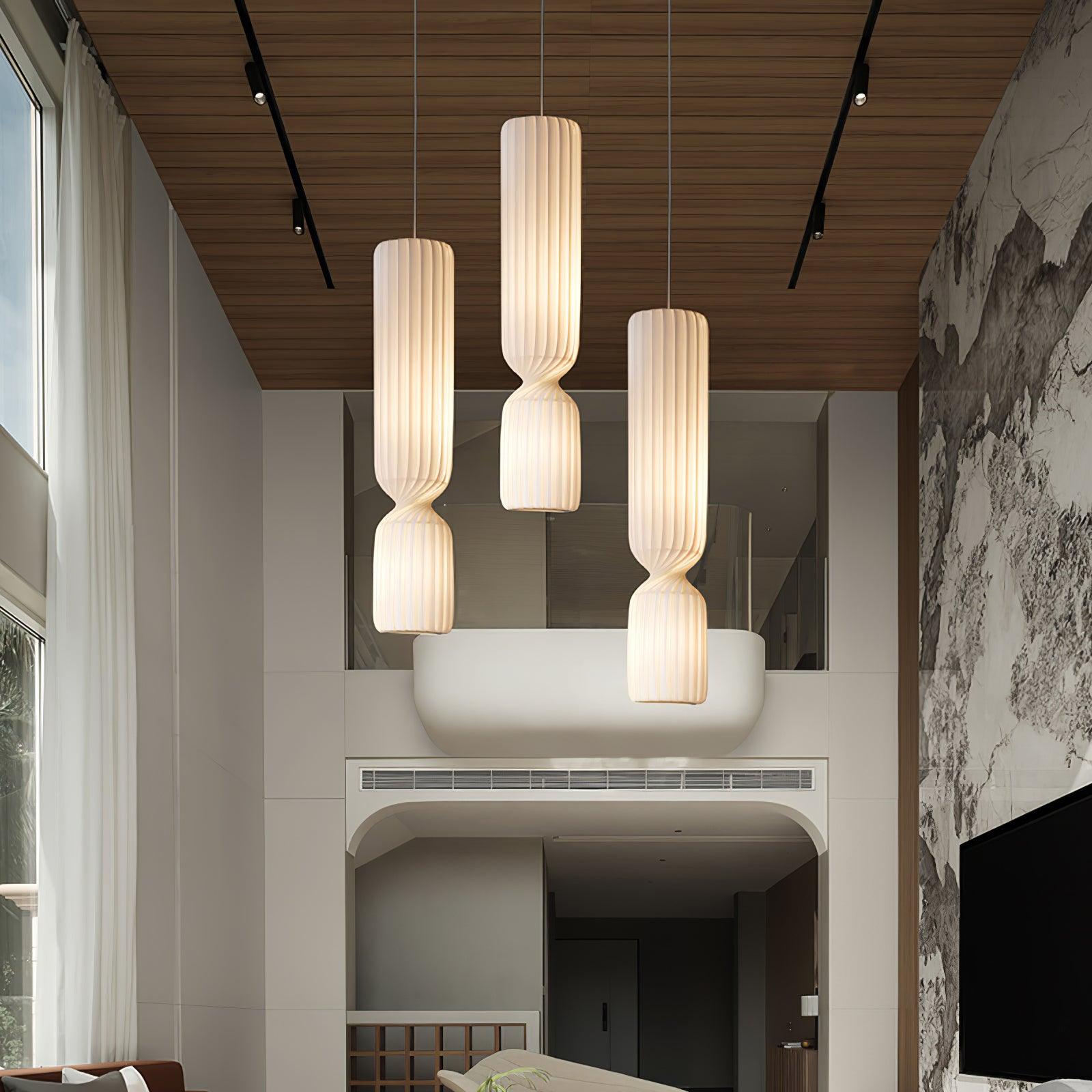 Twist Lampe suspendue minimaliste en PVC