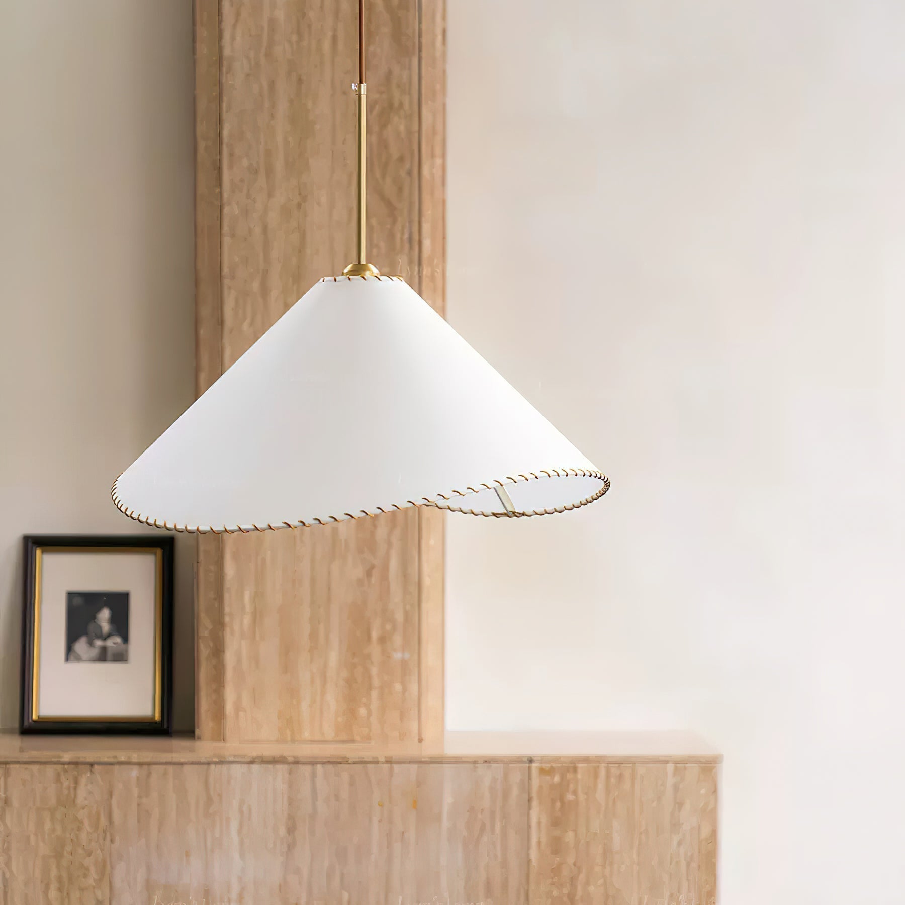 Aursoreth Nordic Tordu Abat-Jour Tissu Pendentif Lampe