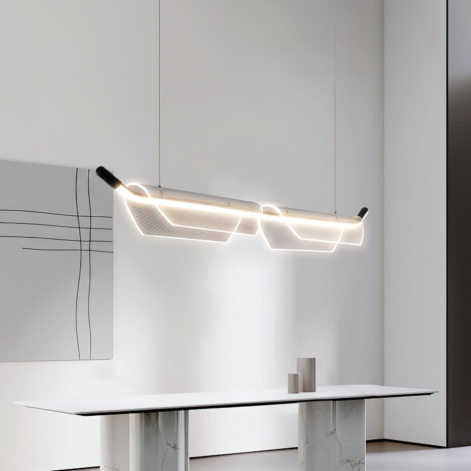 Vire Suspension Lampe Minimaliste en Acrylique