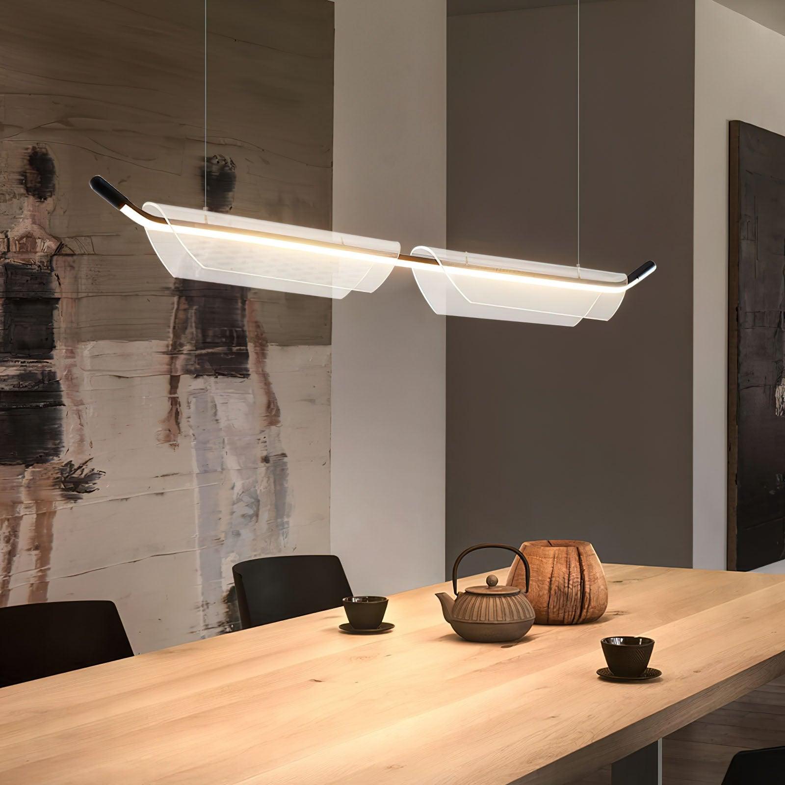 Vire Suspension Lampe Minimaliste en Acrylique