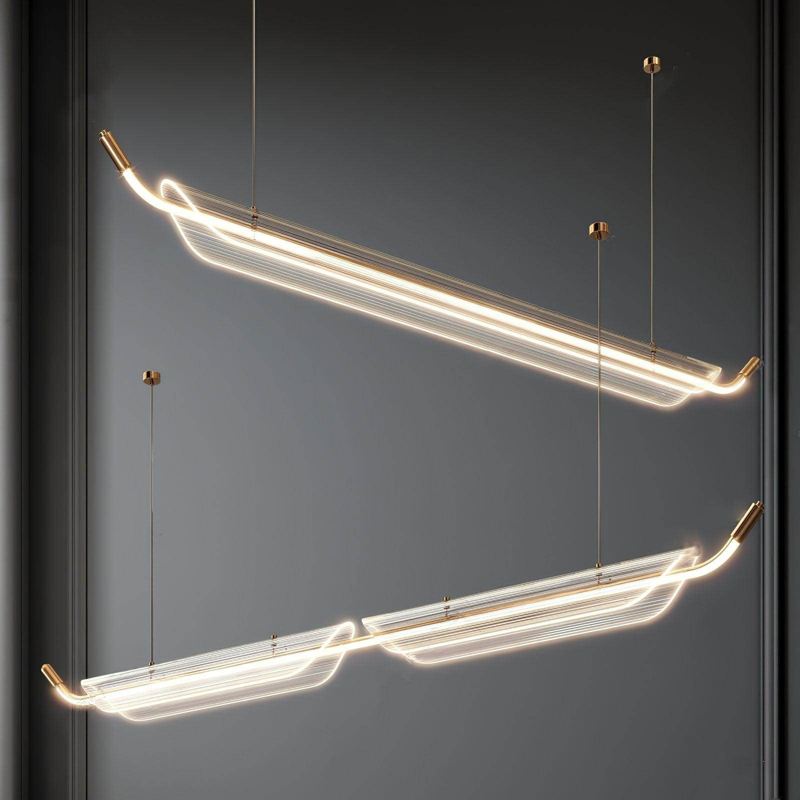 Vire Suspension Lampe Minimaliste en Acrylique