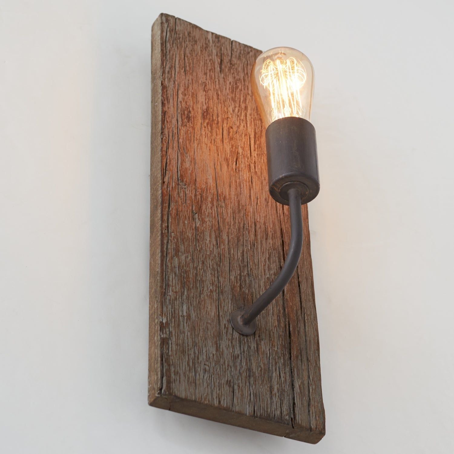 Ovenaris Applique Murale Bois Métal Industriel Vintage