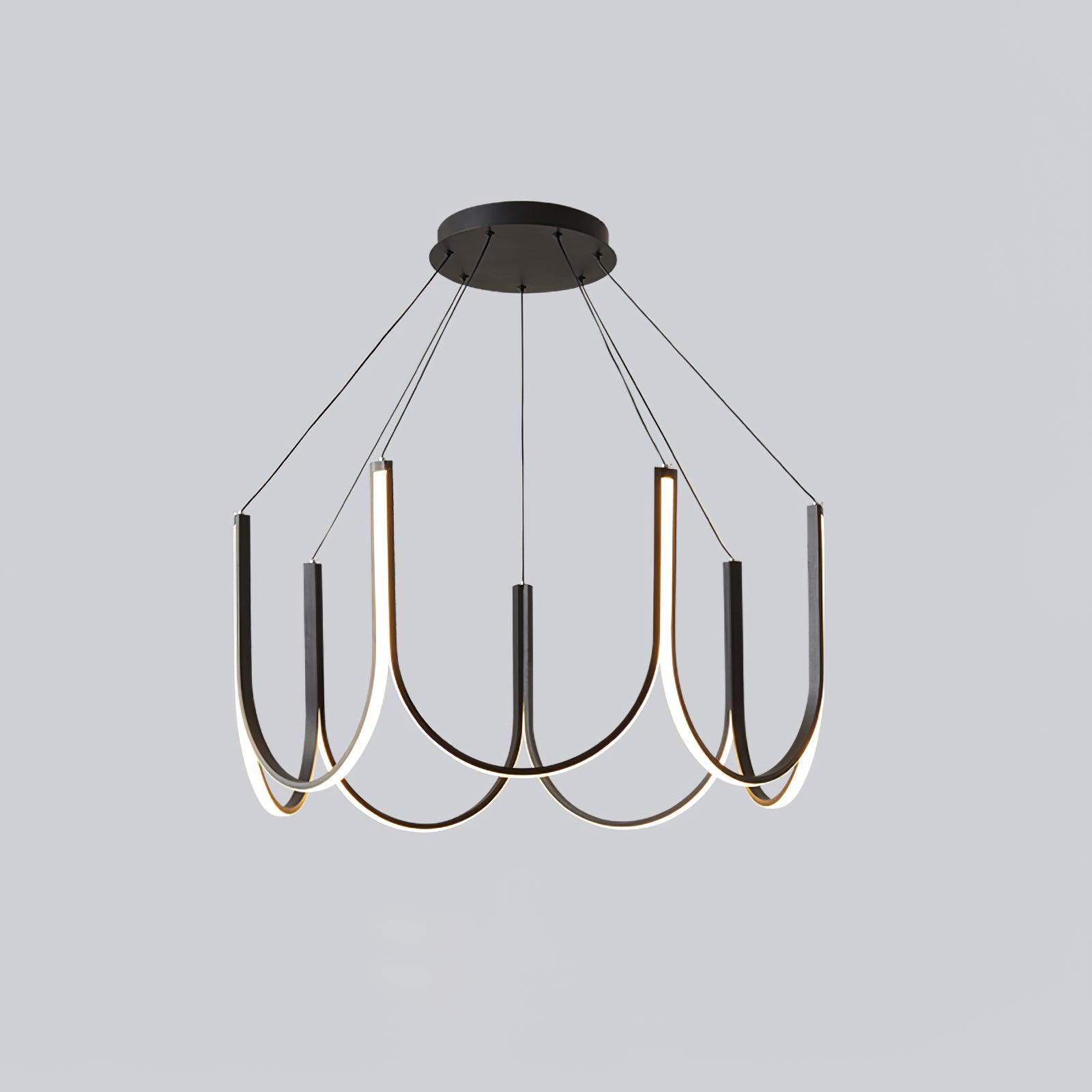 Peyton Suspension Noire Moderne