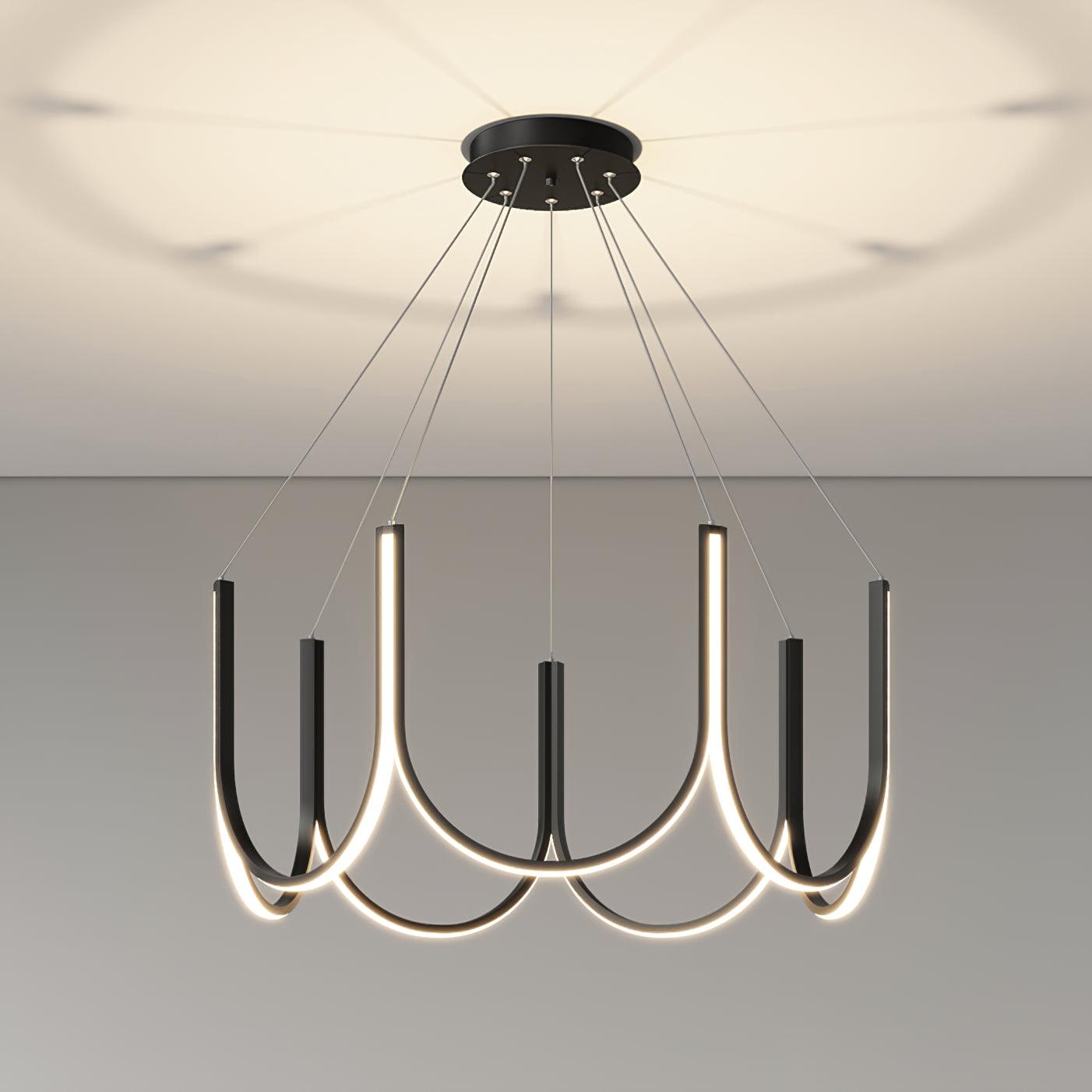 Peyton Suspension Noire Moderne