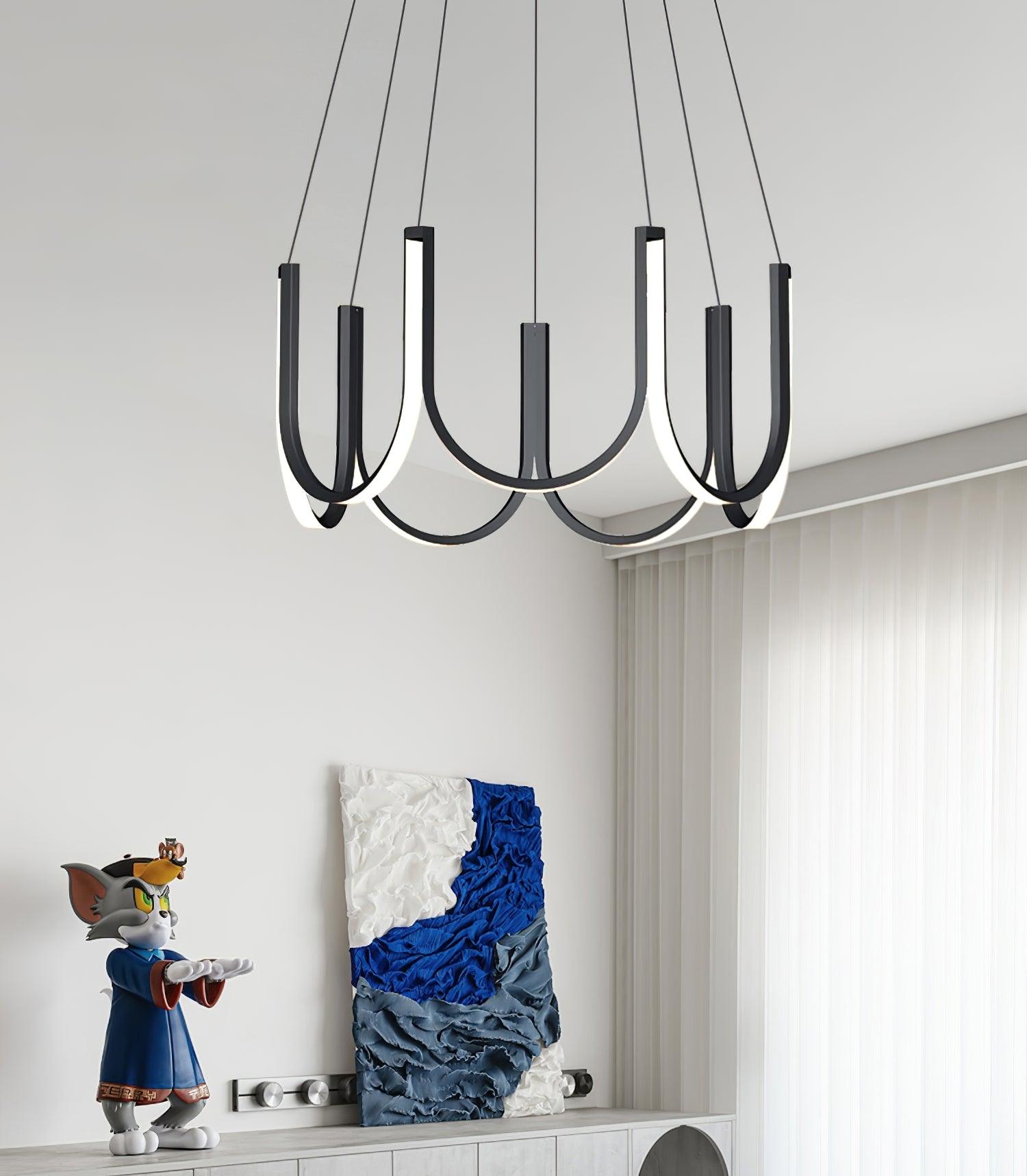 Peyton Suspension Noire Moderne