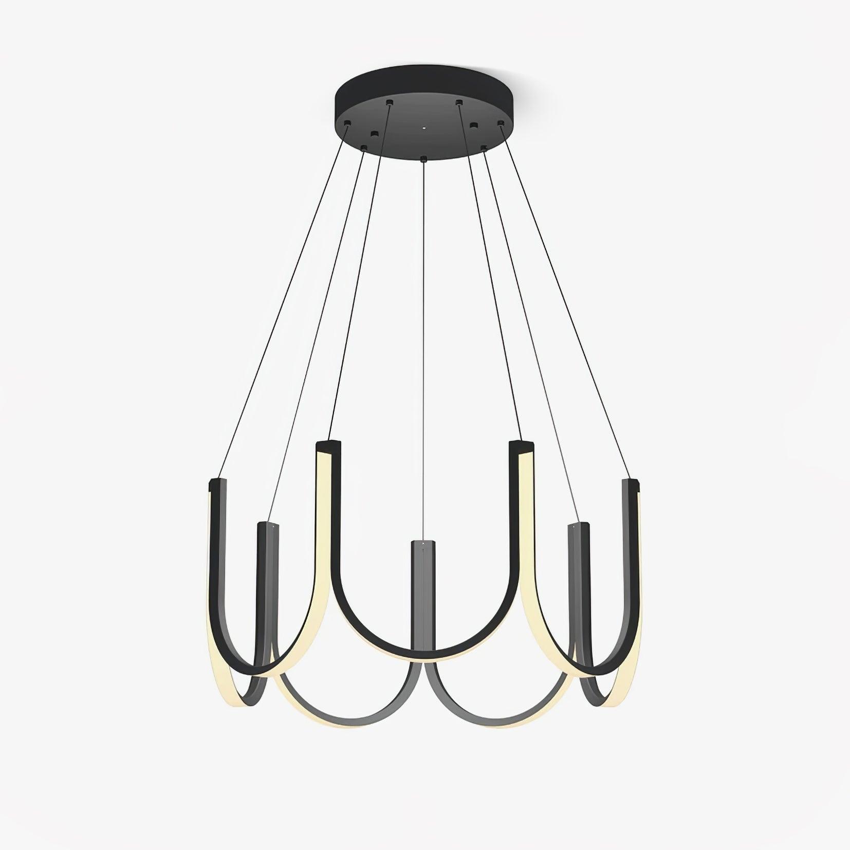Peyton Suspension Noire Moderne