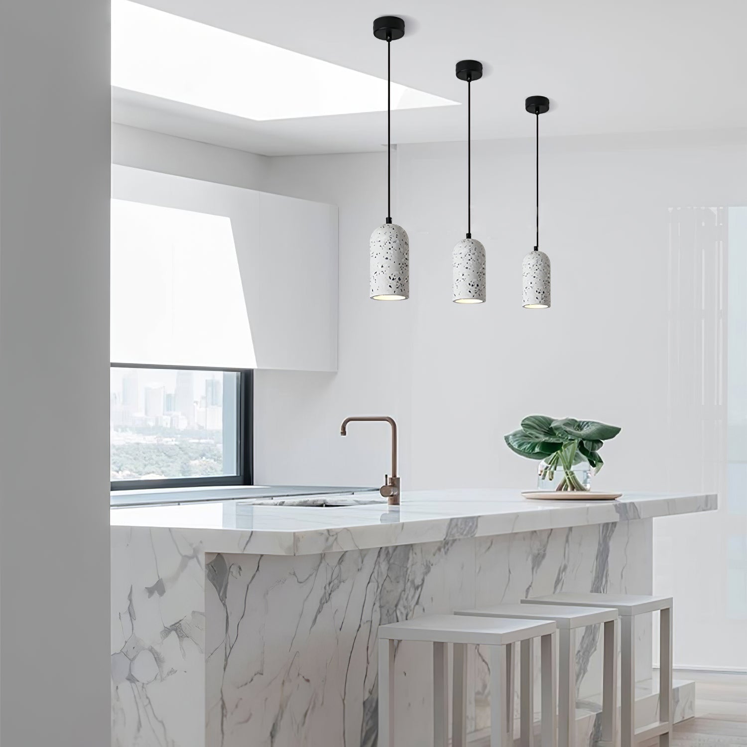 Zeloran Suspension Industrielle en Terrazzo