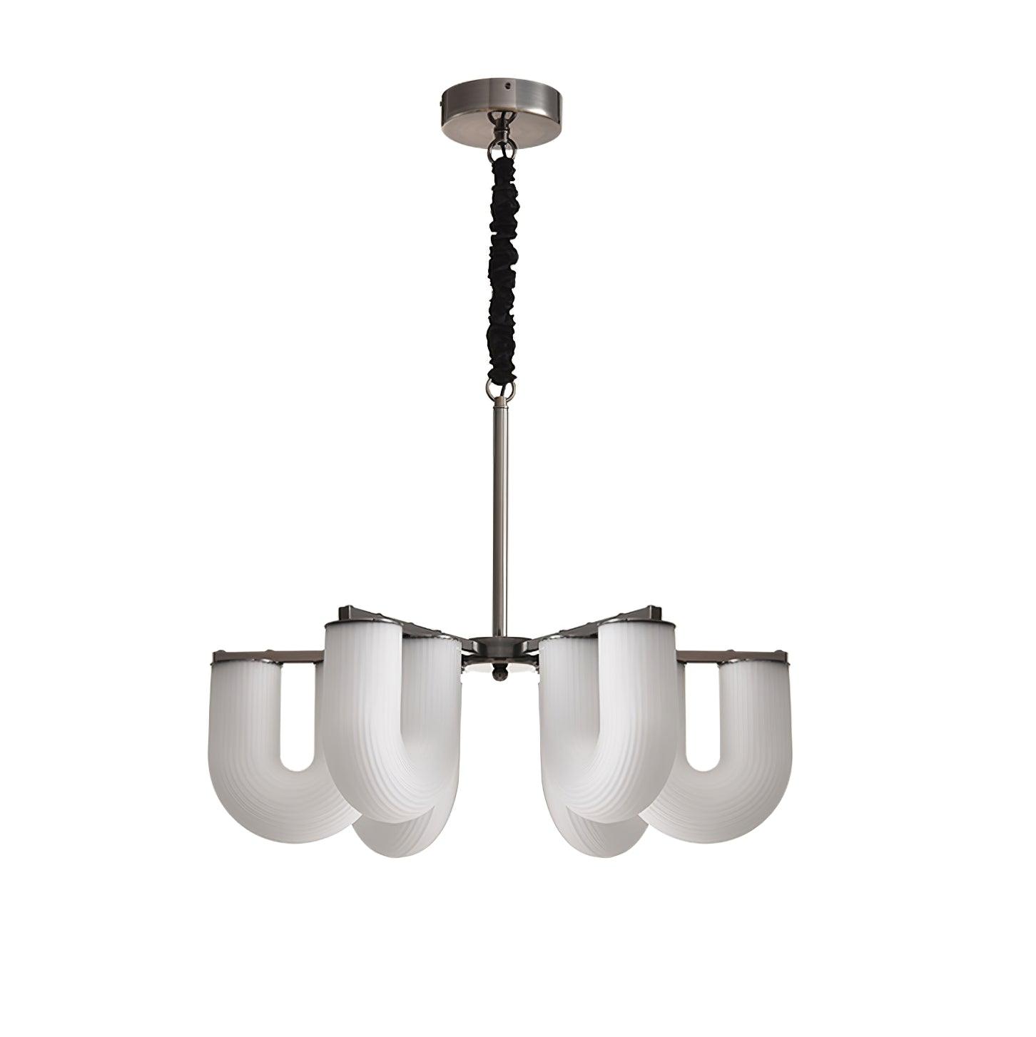 Agatha Lustre U Forme Verre Laiton Moderne