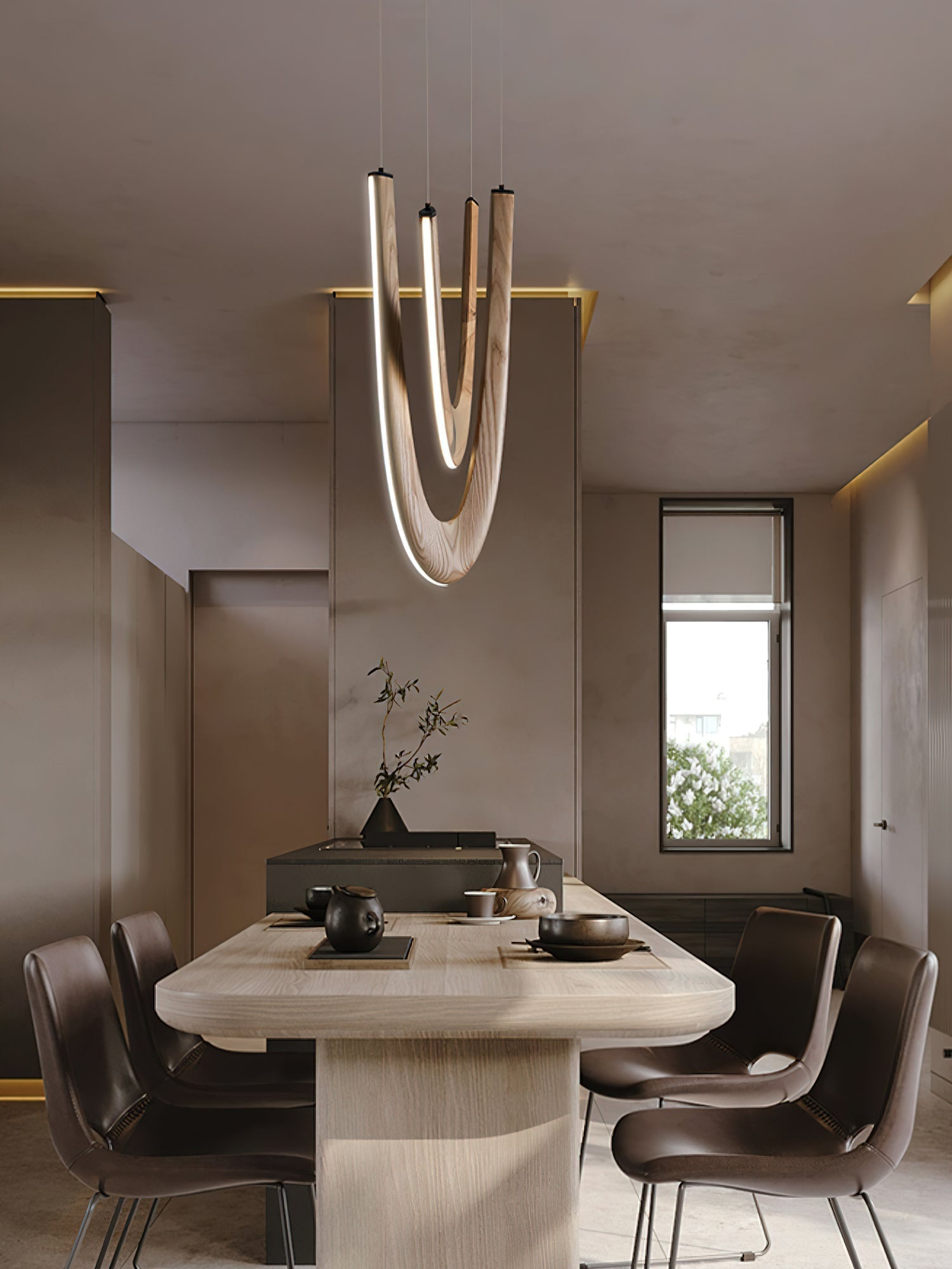 Lumora Suspension Lampe en Bois