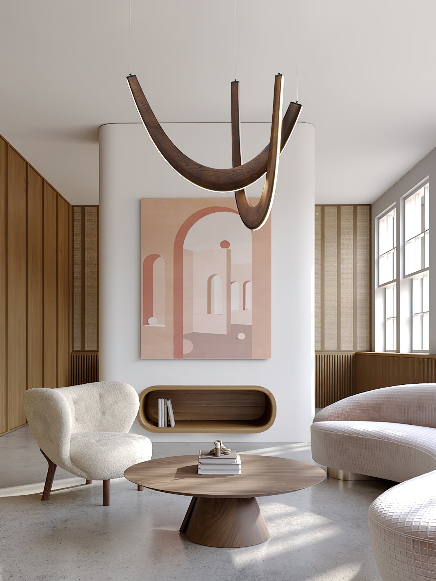 Lumora Suspension Lampe en Bois