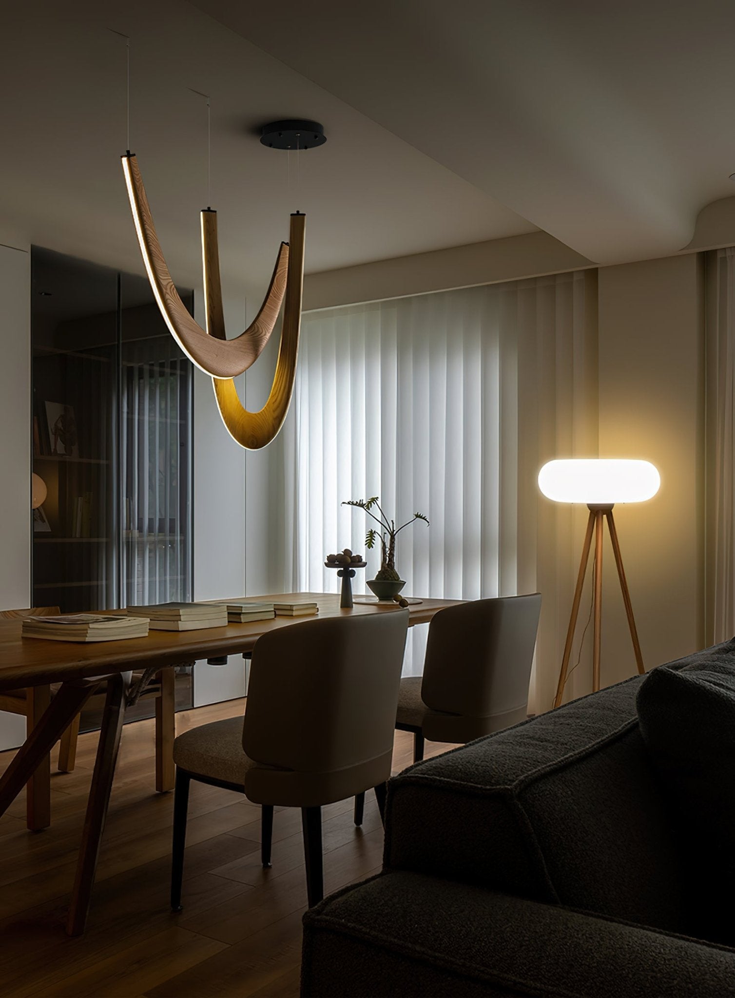 Lumora Suspension Lampe en Bois
