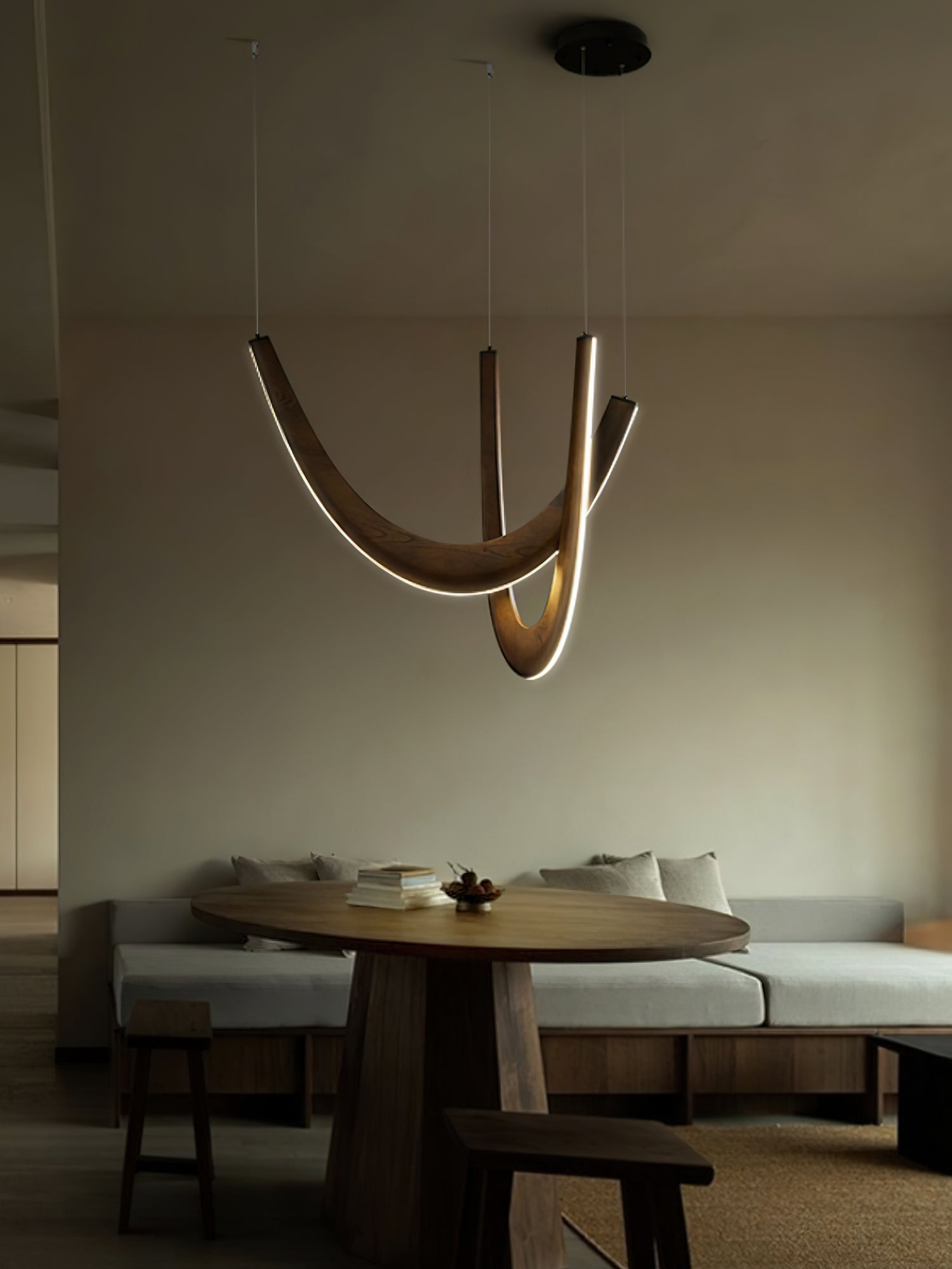 Lumora Suspension Lampe en Bois