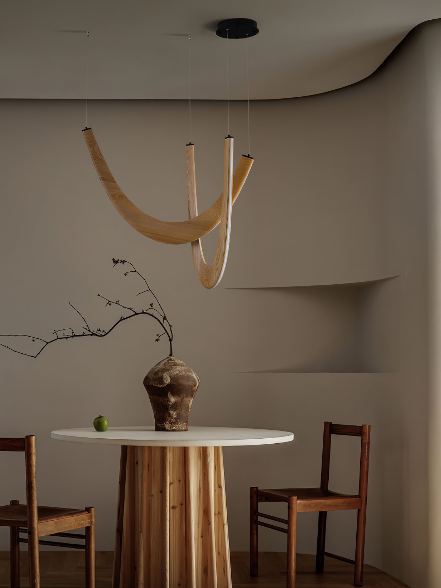 Lumora Suspension Lampe en Bois